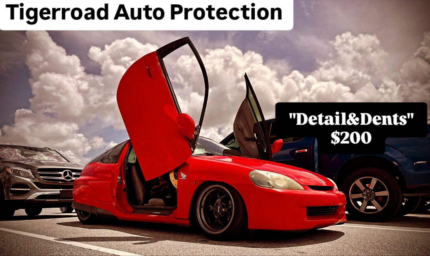 2000 Honda ZE1 insight in NFR with Vertical Doors by Tigerroad Performance available from Tigerroad Auto Protection LLC