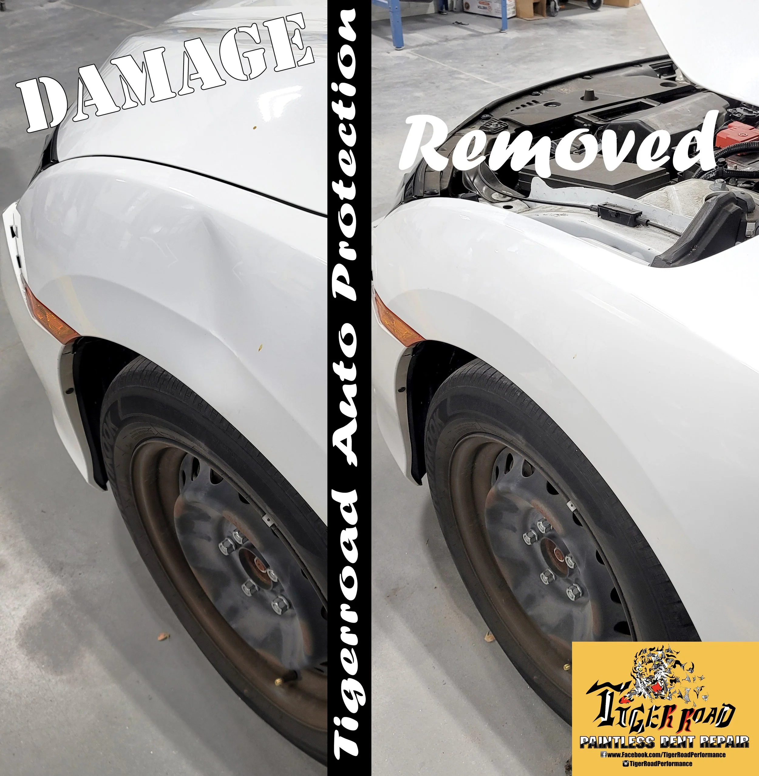 2016 Honda Civic Large Fender bodyline hit