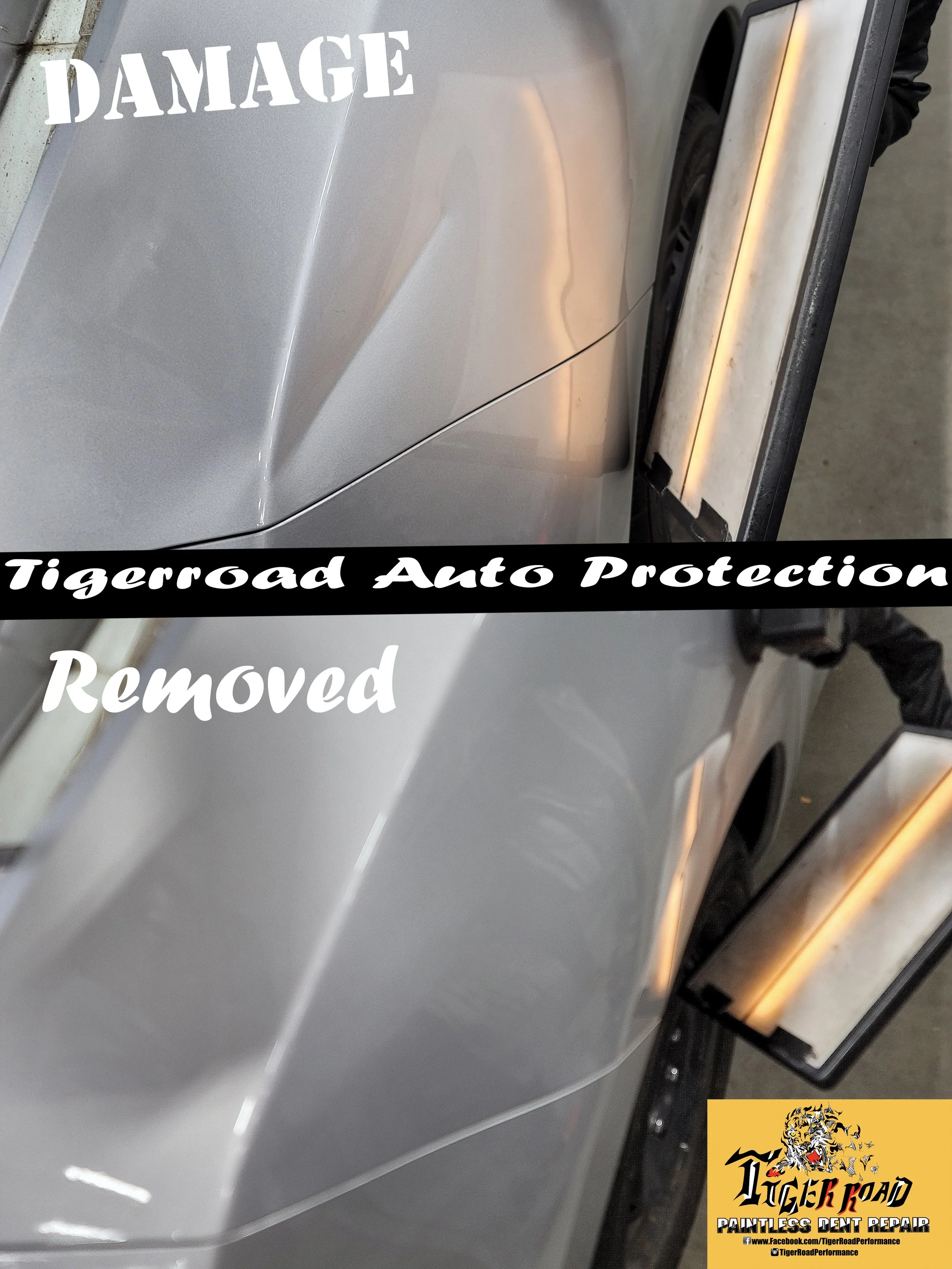 Nissan Leaf Large Deep Crease in Quart Panel