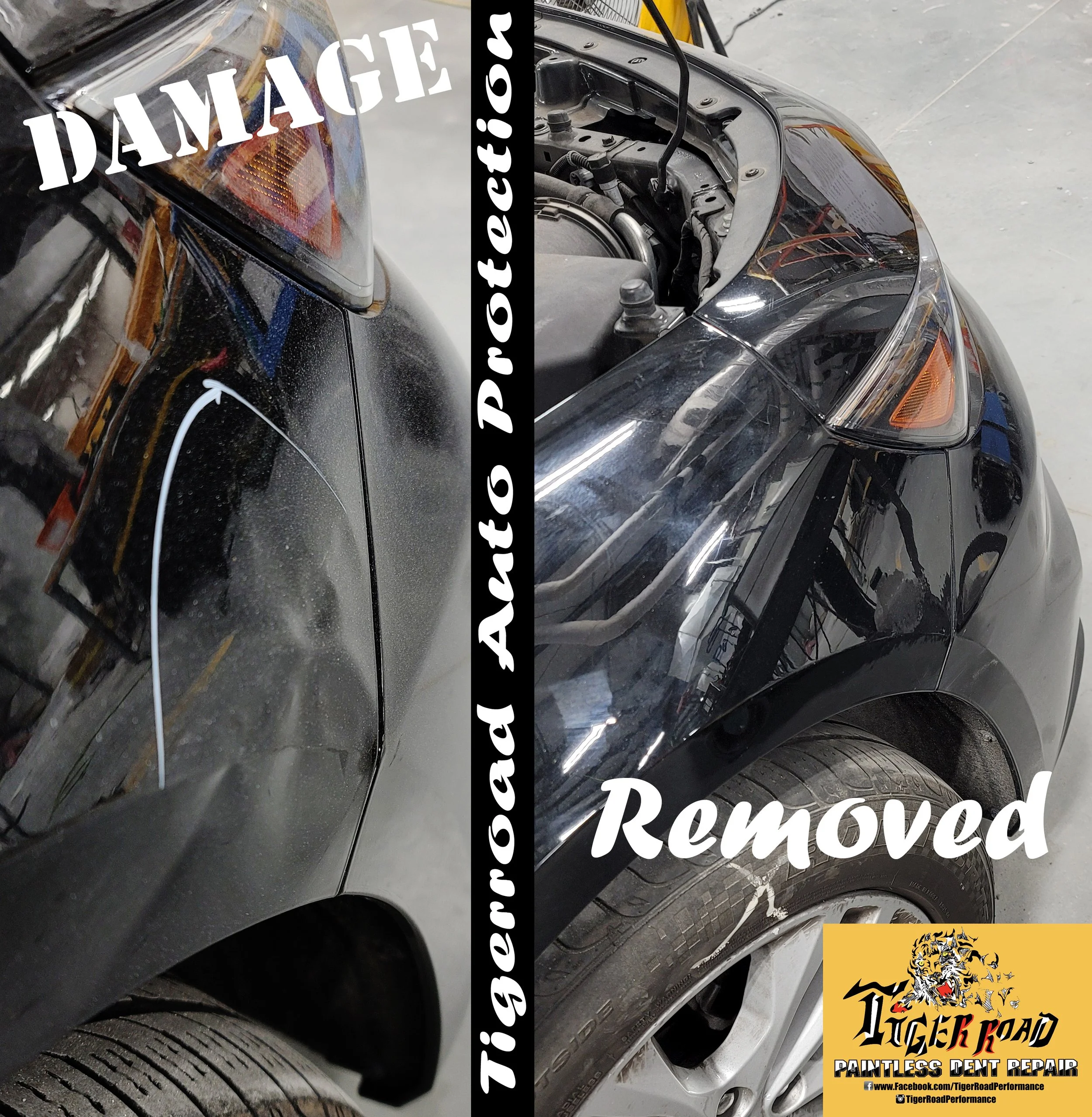 2019 Chevy Malibu Complex Bodyline Crease Dent