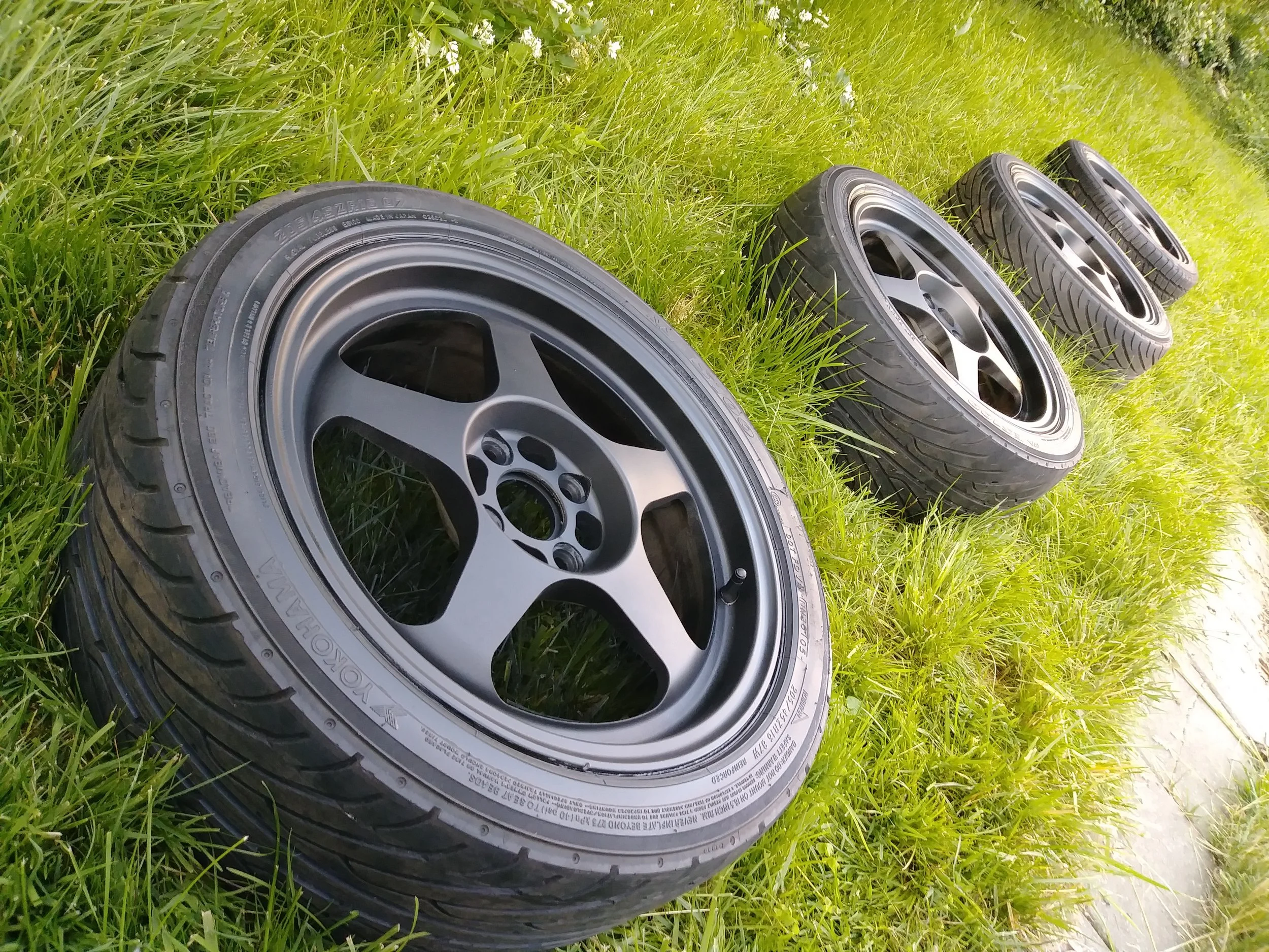 4 Rota Slipstream Wheels with Black Plasti-Dip