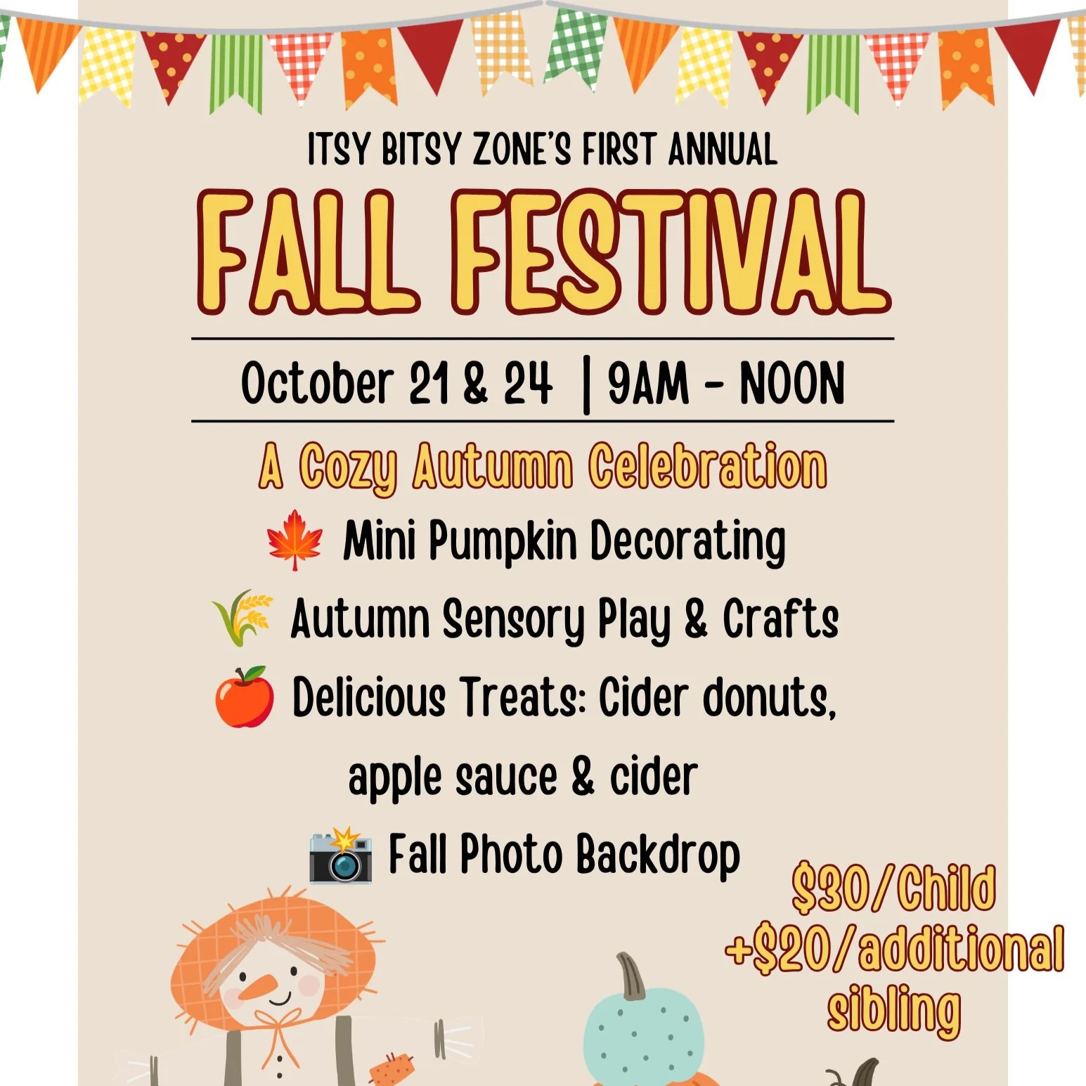 Hey Play Families!

Fall is in the air, and we&rsquo;re so excited to invite you and your littles to our Little Pumpkins Fall Festival! Designed specifically for toddlers and preschoolers (ages 0&ndash;6), this event is packed with hands-on autumn fu