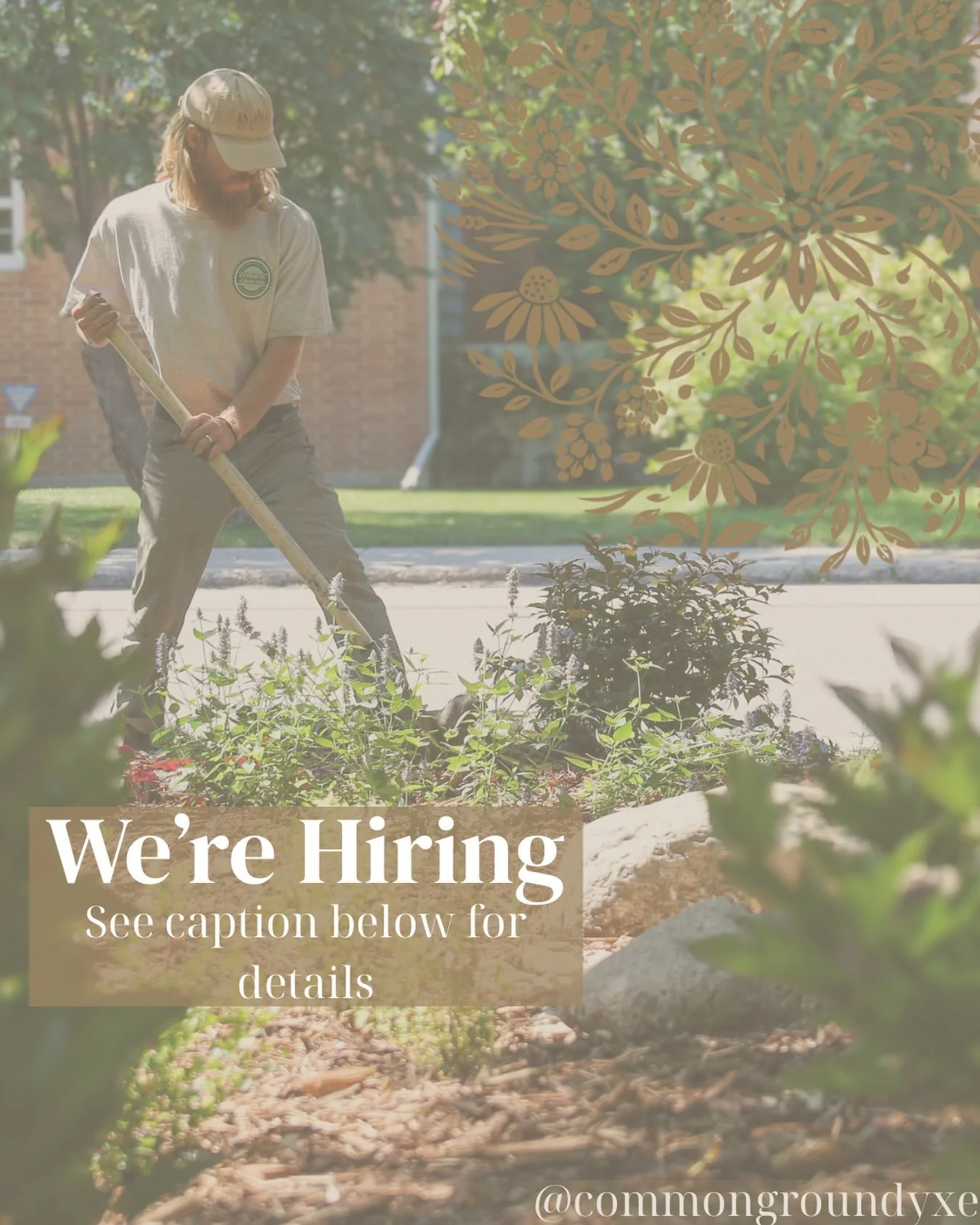 Common Ground now has the first opening of the season for an entry level position. 

Are you interested in caring for biodiverse and beautiful landscapes? Common Ground is inviting new team members that want to be a part of a fast paced, industry lea