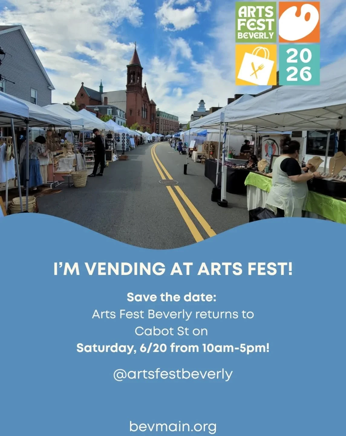 Can't wait to be at Arts Fest Beverly on June 20th 2026!  Arts Fest has always been a favorite annual event of mine, but this will be my first year participating as a vendor!