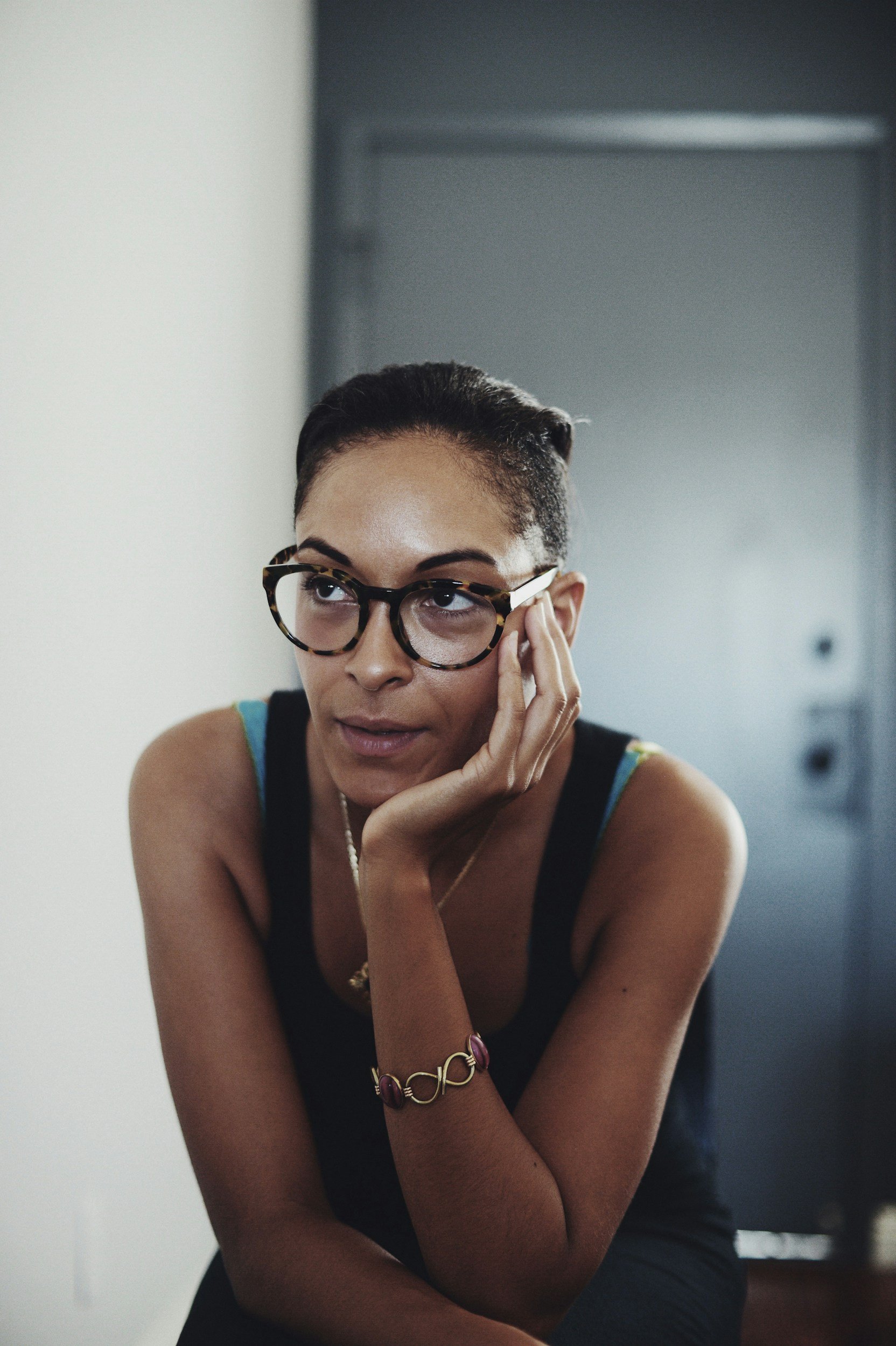 Person experiencing internal mental compulsions commonly associated with obsessive-compulsive disorder.