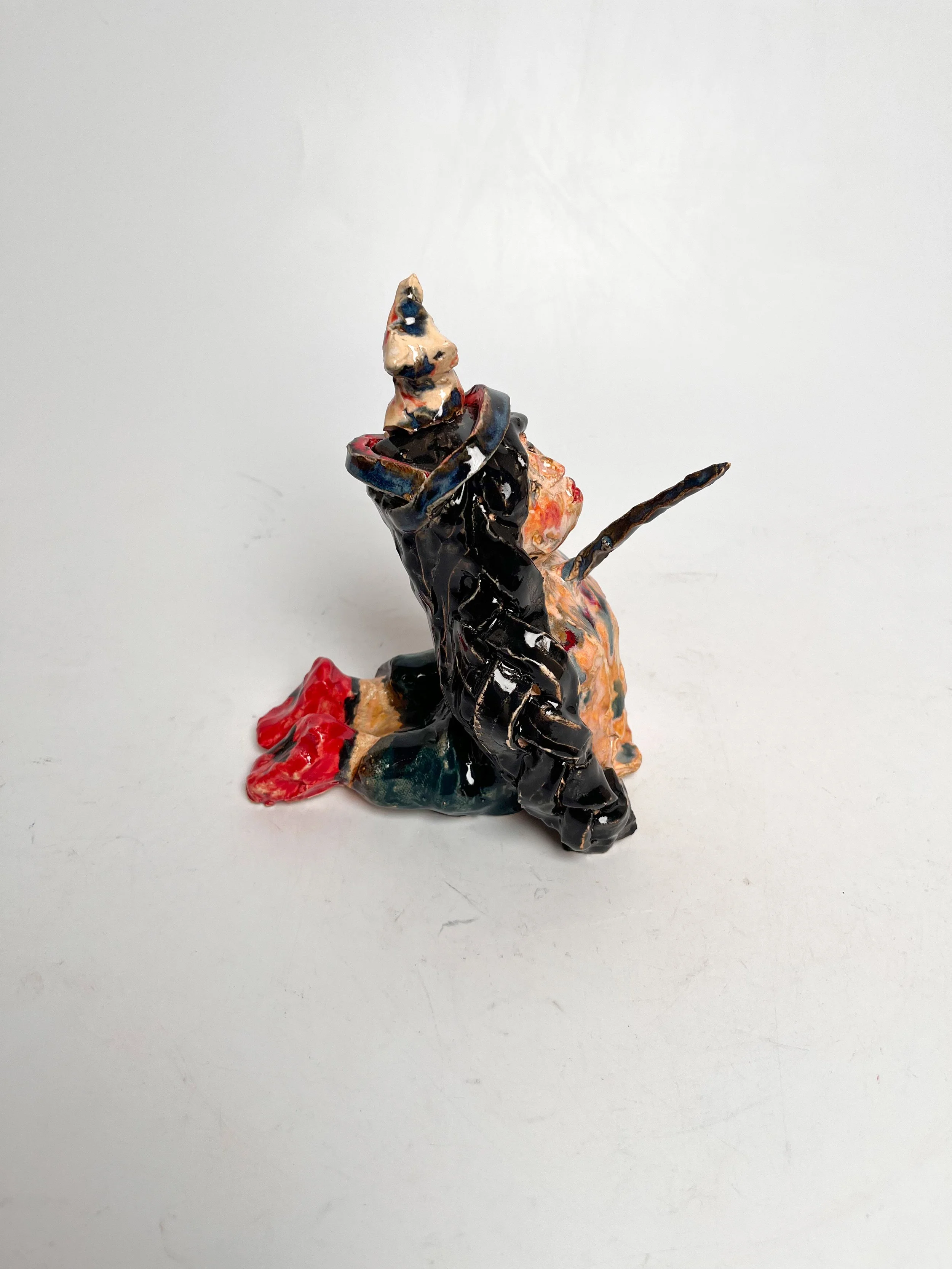 Angel and her Cat, Side View, 2026, Ceramics