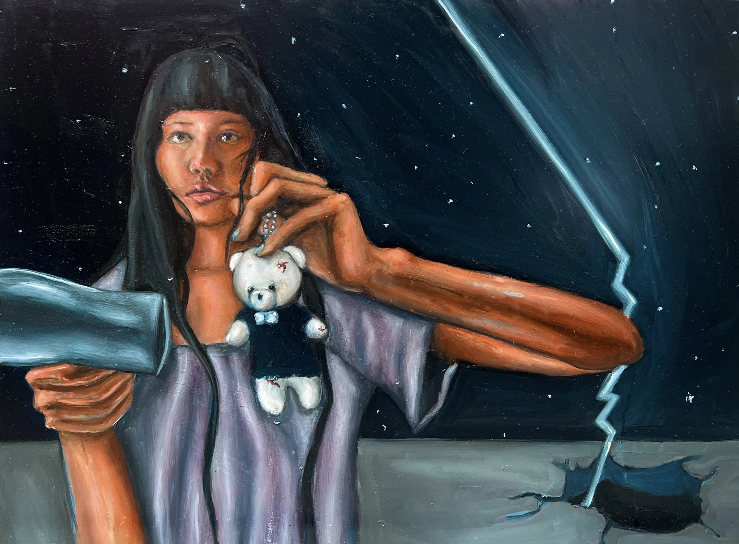 "Endings", Oil on Wood, 2026