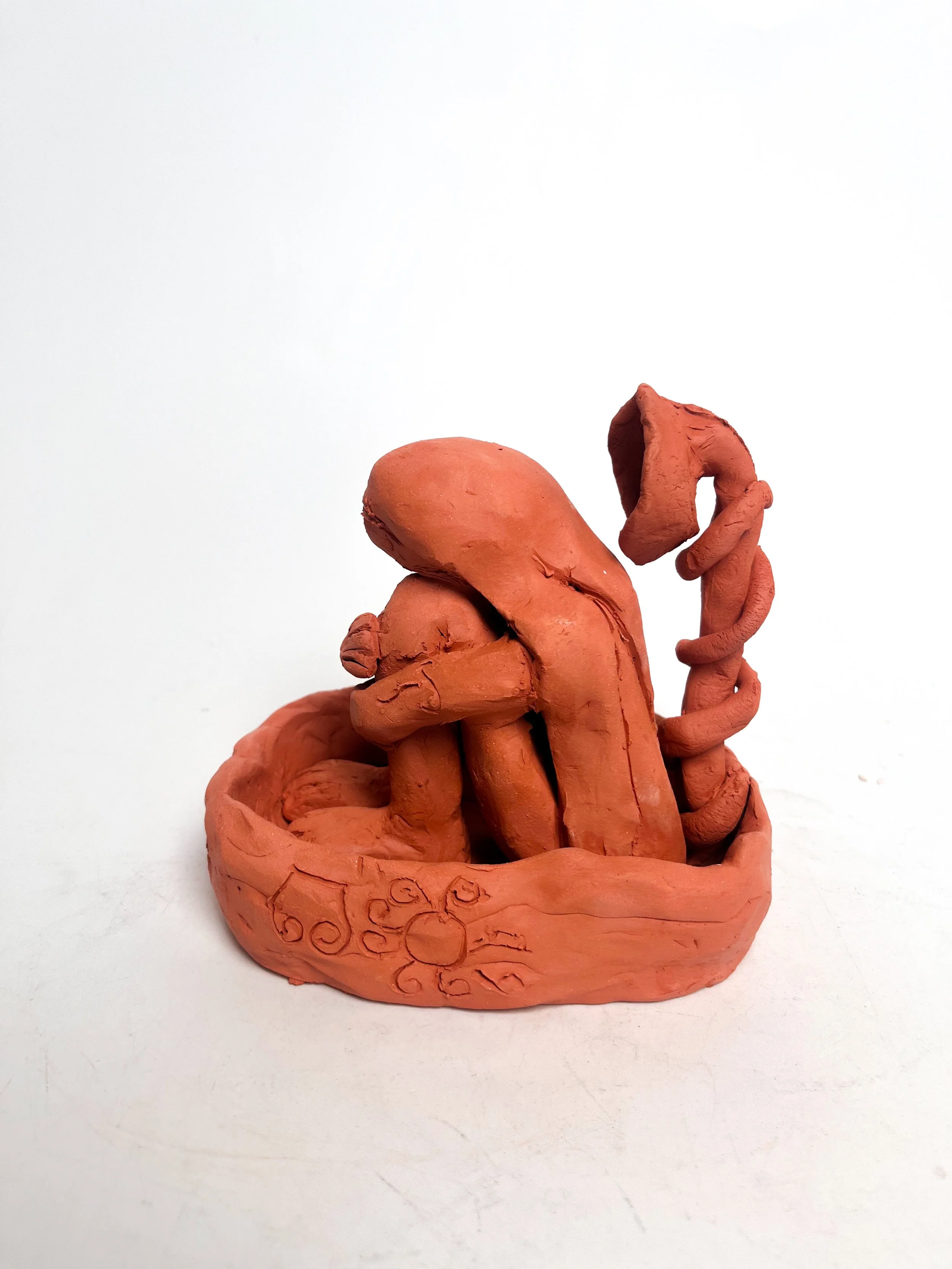 Showers, Side, Unglazed Red Clay