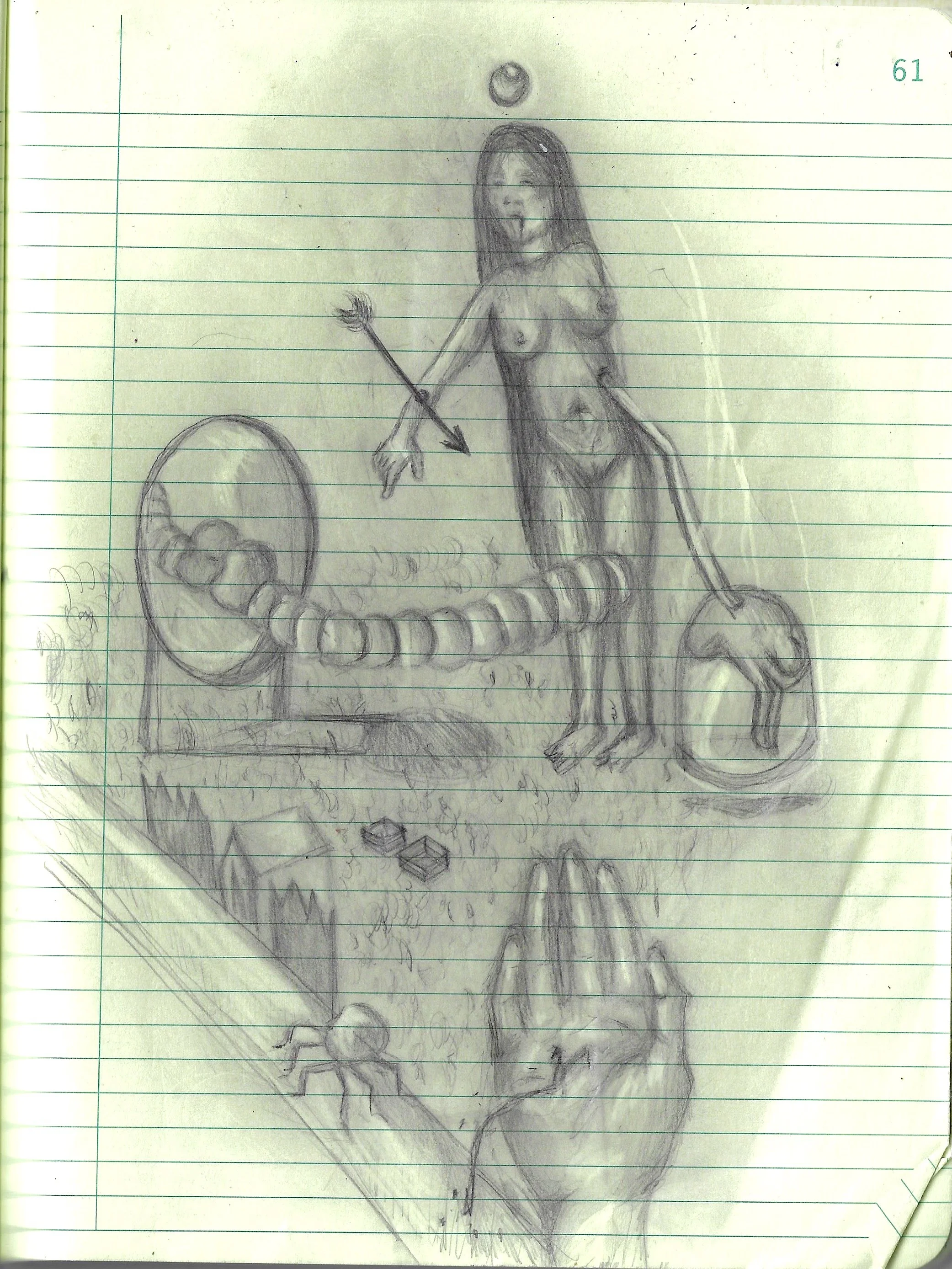 Over there!, Graphite on Sketchbook, 2025