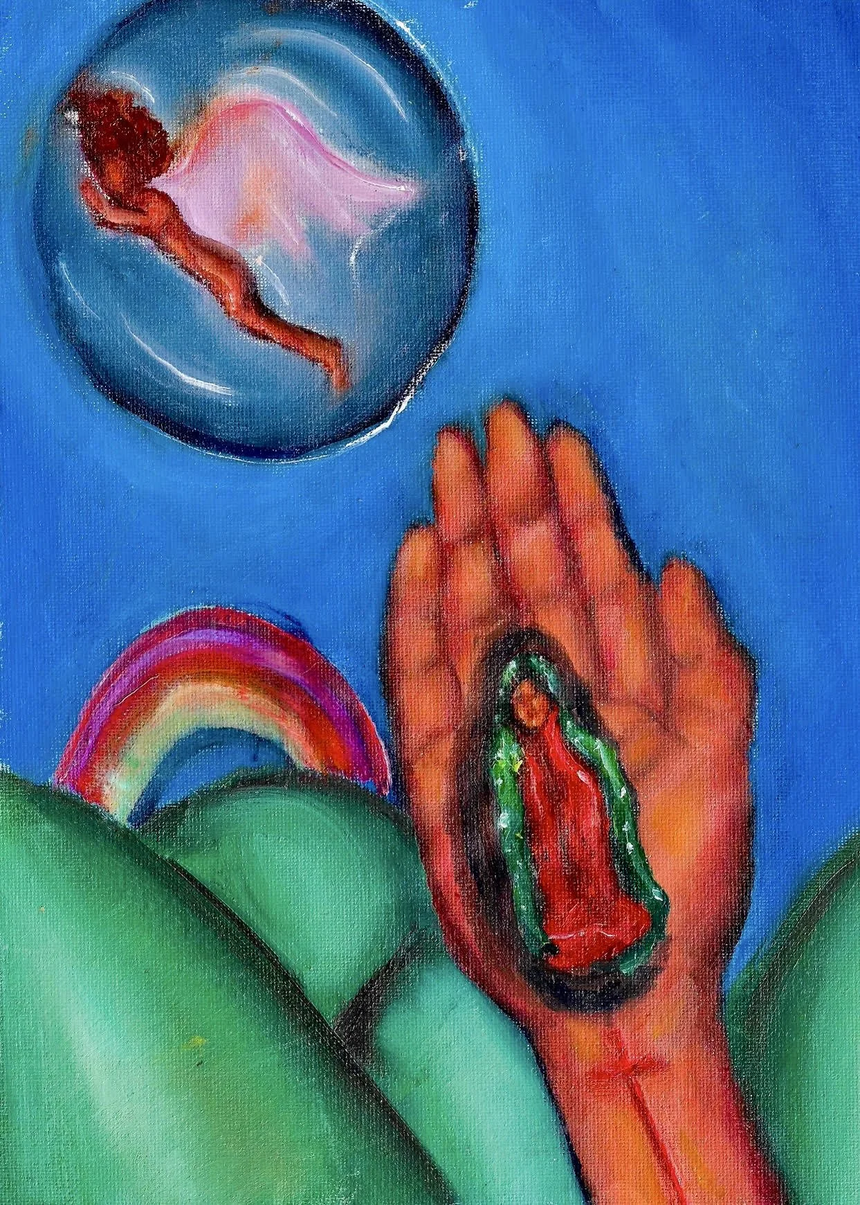 In ur hands, Oil on Paper, 2025