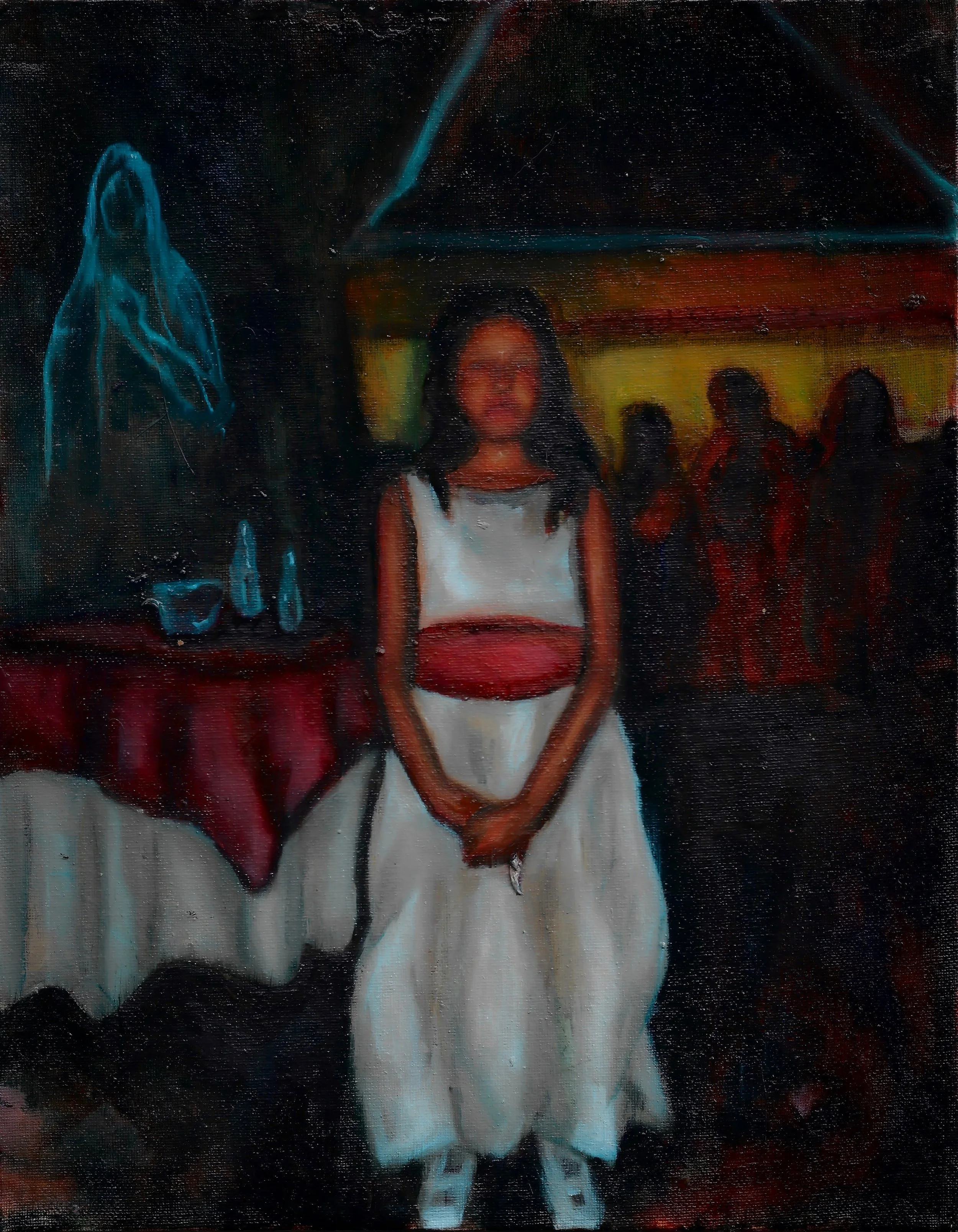 "I never had a comunion" Oil on Panel, 2026