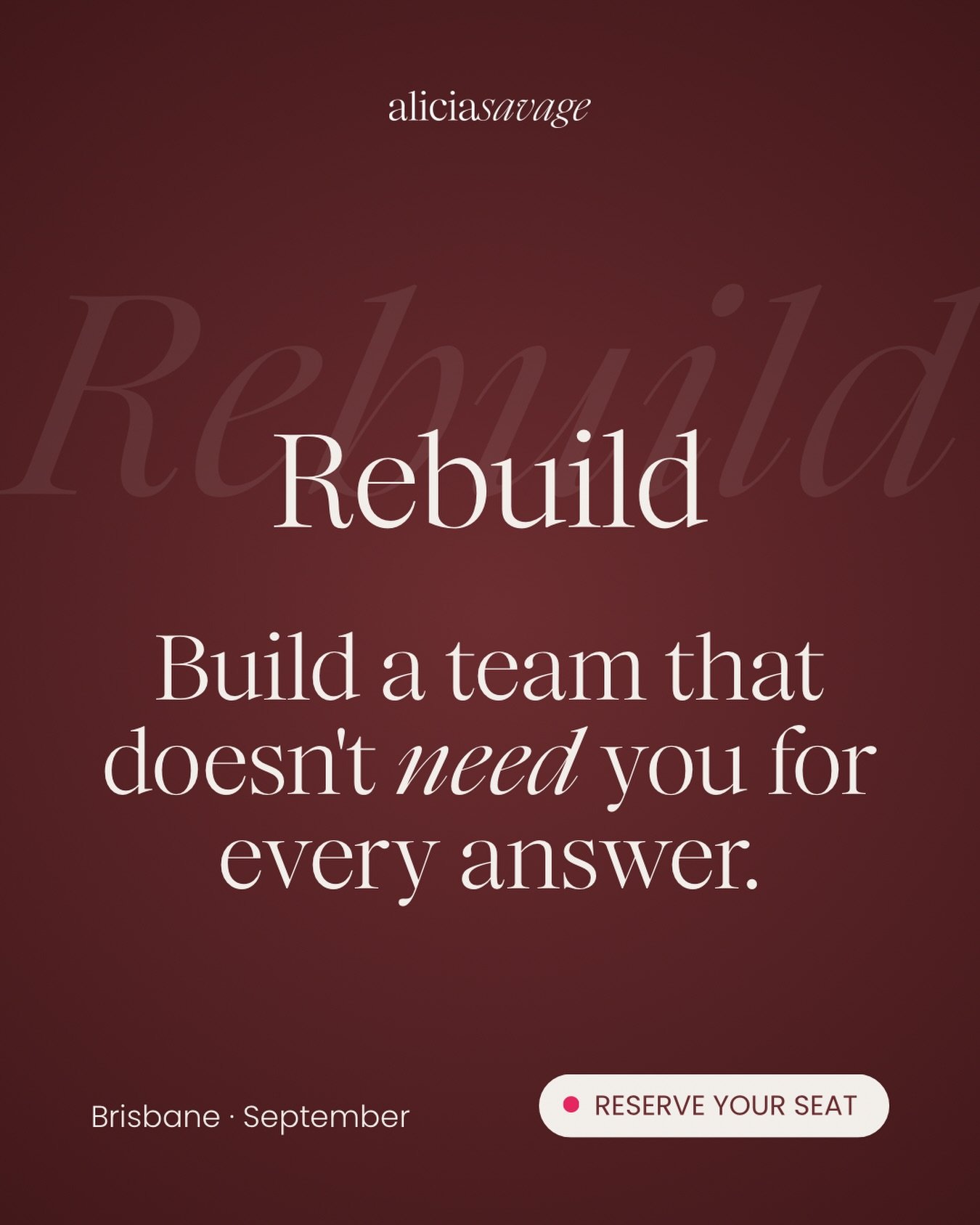 If everything keeps coming back to you, you&rsquo;ve become the bottleneck.

The same questions.

The same problems.

The same decisions.

[ You&rsquo;re probably eye rolling] 

Leading your business, team or organisation feels like you&rsquo;re carr
