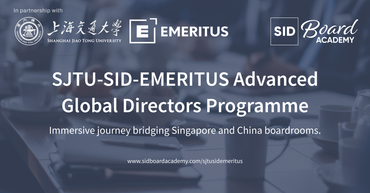 Singapore directors gain front-row access to China’s boardroom opportunities