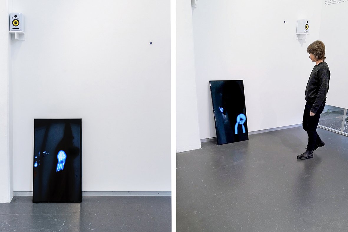 Kat Lang, P2Polyphony, 2024. Live AV installation.
Photos: Left:Ted Whitaker, Right: Felix Hansen.