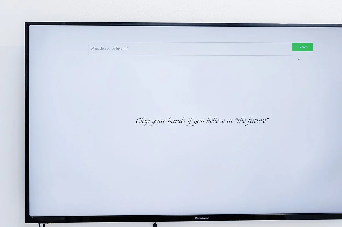 Erica Sklenars, Do you believe?, 2024.Interactive web-based artwork. Creative coder - Will Sklenars.
Photo: Ted Whitaker
