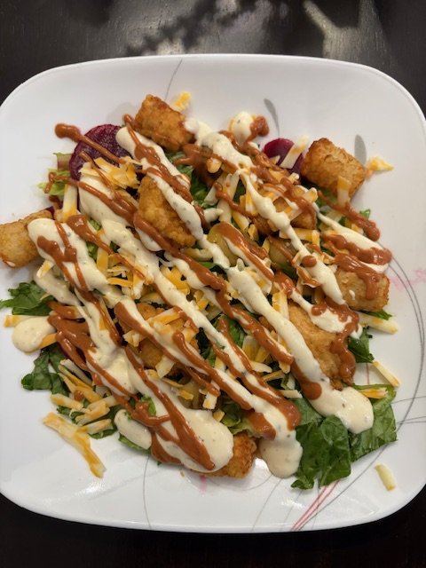 chicken salad with the sizzle sauce