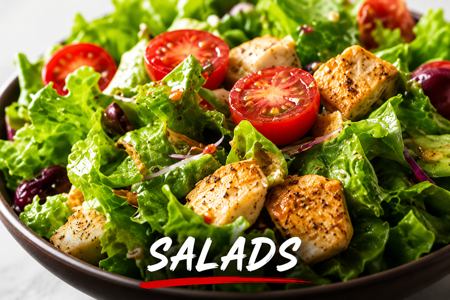 Fresh grilled chicken salad