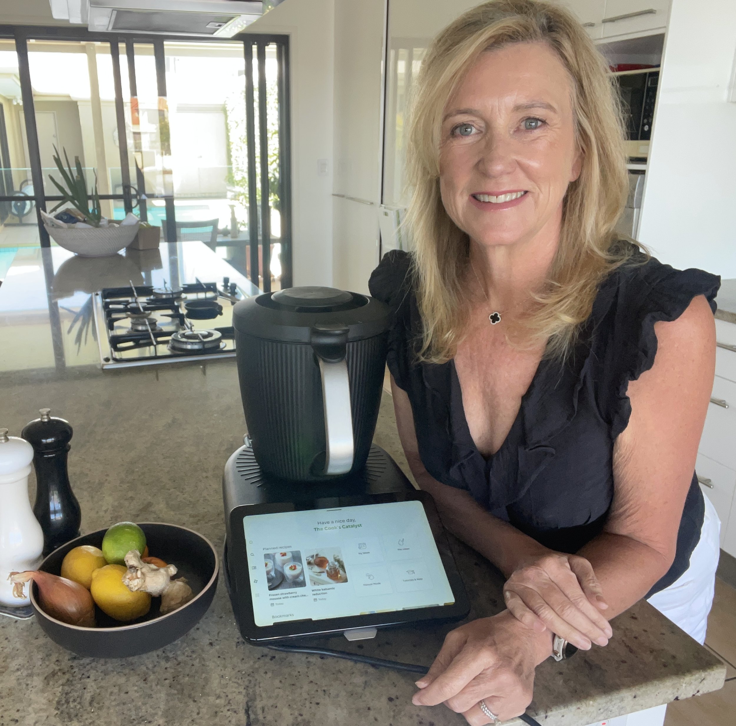 Brigitte Truman with her Thermomix® TM7 in her Sunshine Coast kitchen