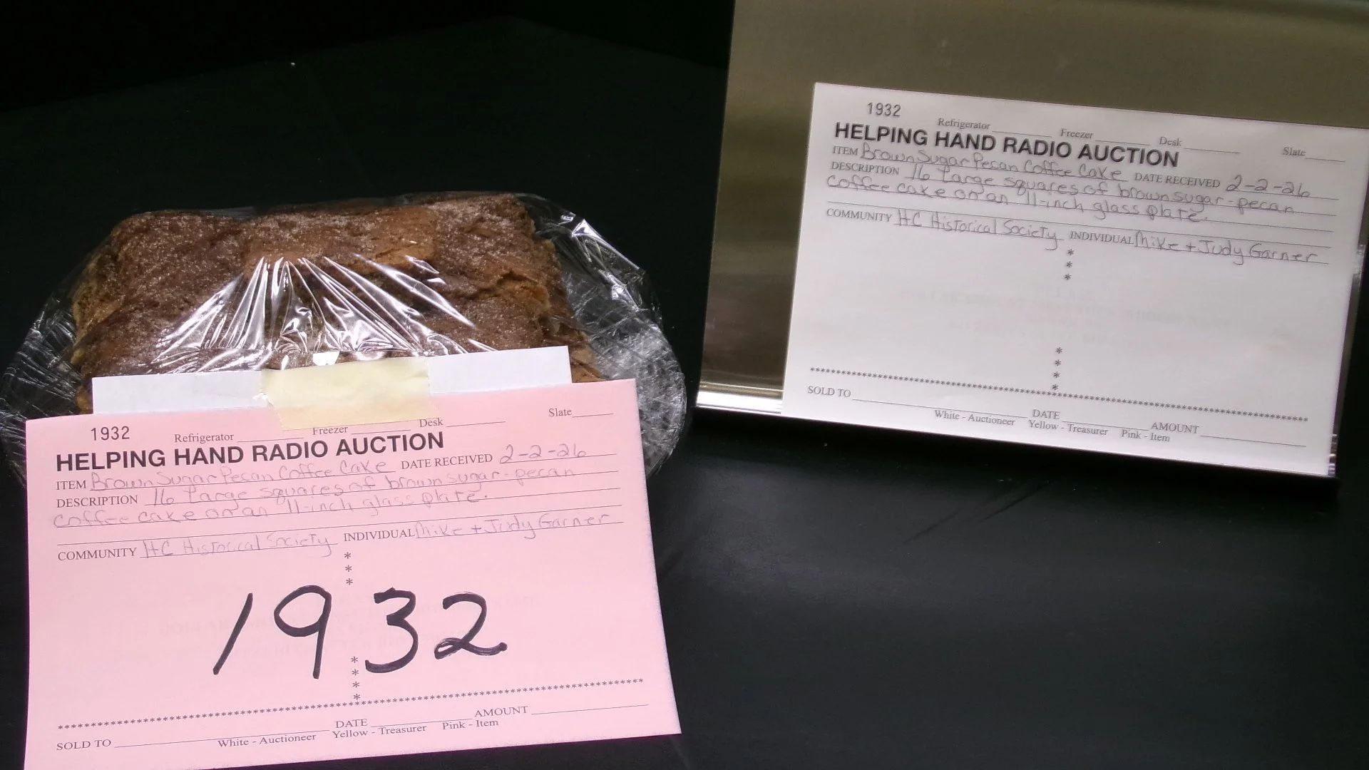 1 - Brown Sugar Pecan Coffee Cake by Mike & Judy Garner (HC Historical Society).JPG