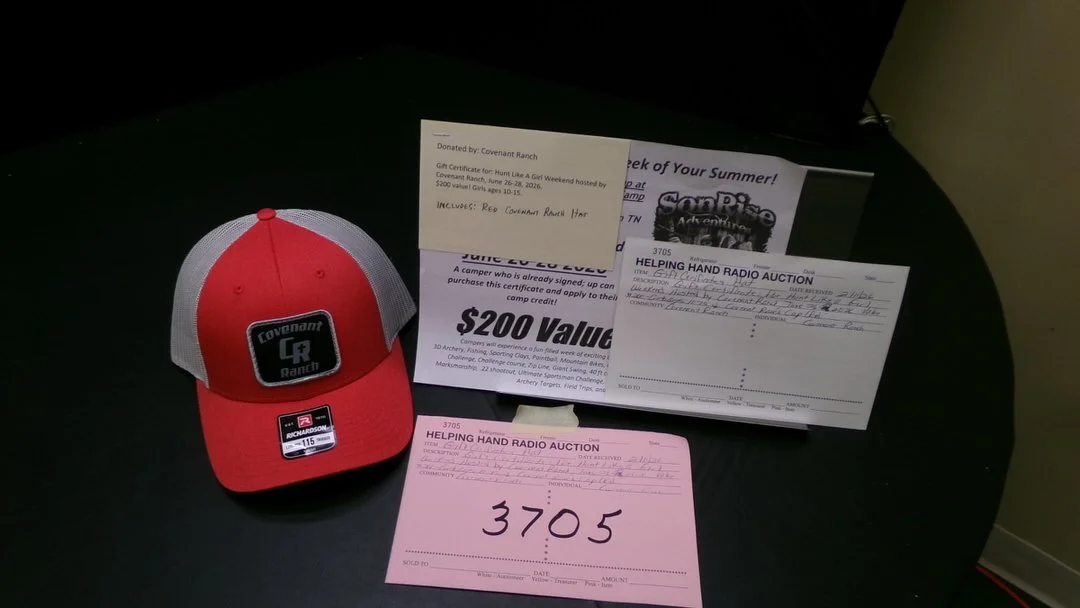 10 - Hunt Like a Girl Gift Cert & Red Hat (Covenant Ranch).jpg