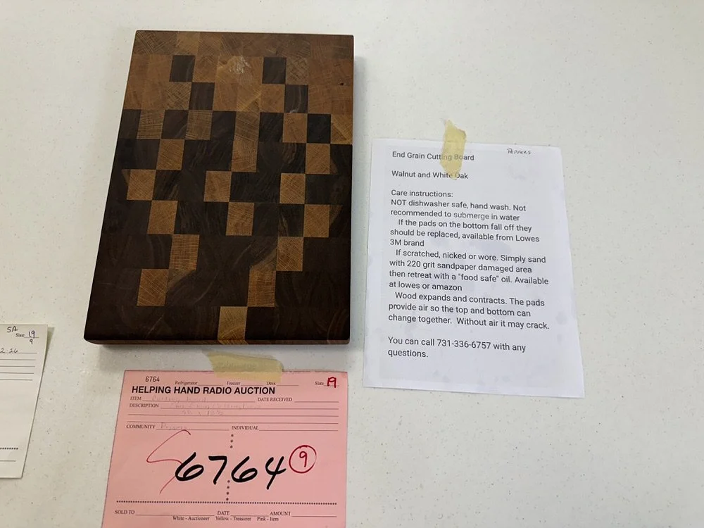 6764 - Walnut & White Oak Cutting Board (Peppers Automotive Group).JPG