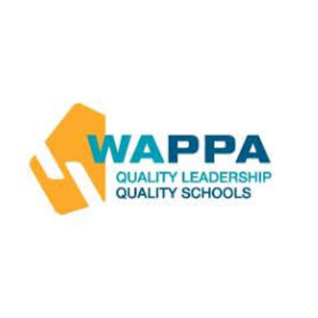 WAPPA logo featuring a stylized yellow paw print with the words "WAPPA Quality Leadership Quality Schools" in blue and teal fonts.
