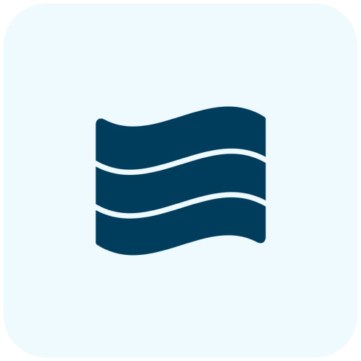 Icon of a waving American flag.