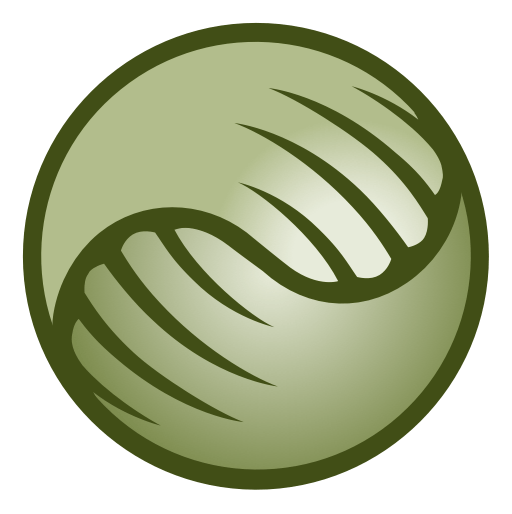 Stylized green sphere with DNA double helix inside.