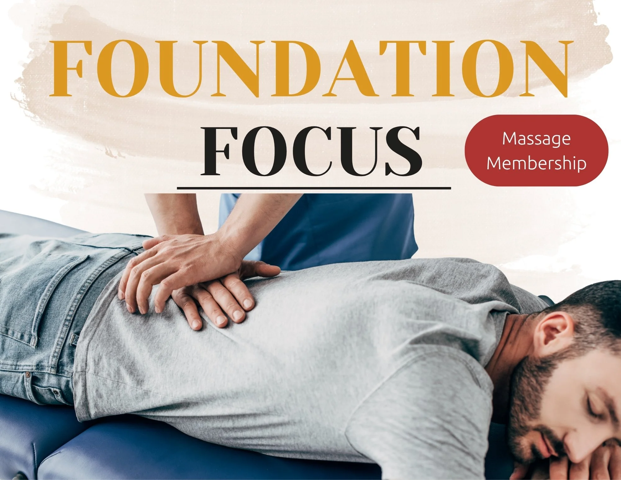 A person receiving a massage in a yoga studio or massage therapy room.