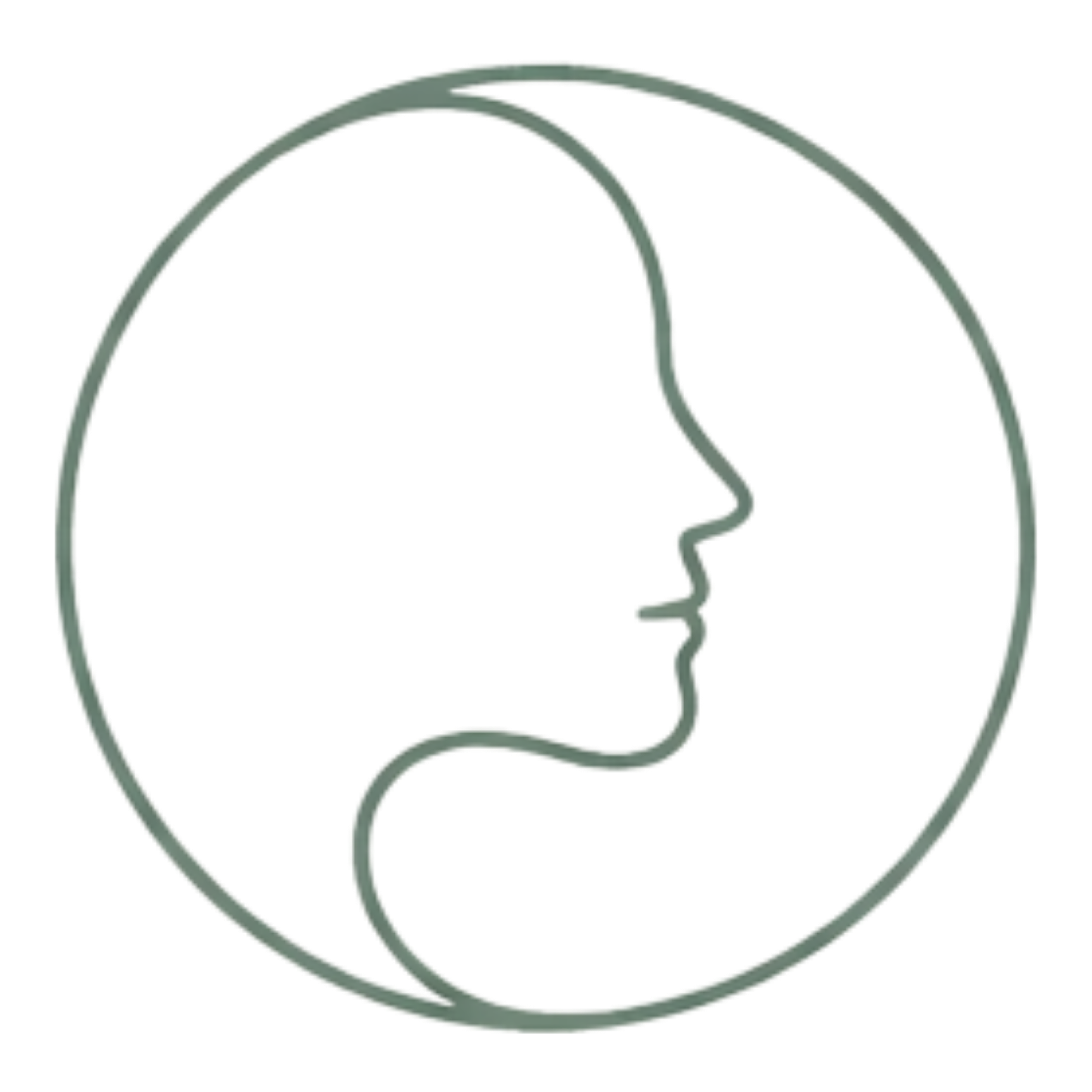 Individual therapy line-art icon.