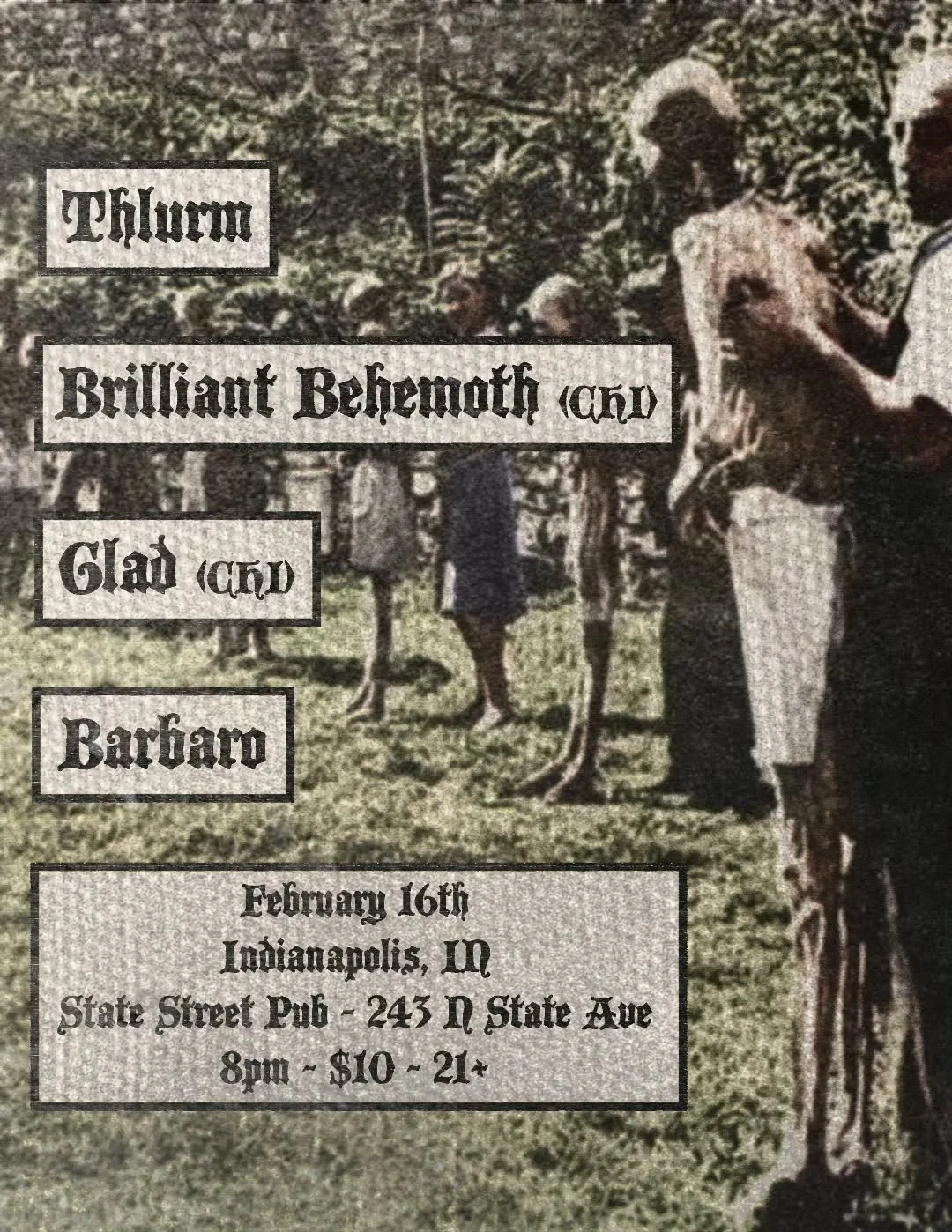 Thlrum / Brilliant Behemoth (CHI) / Glad (CHI) / Barbaro