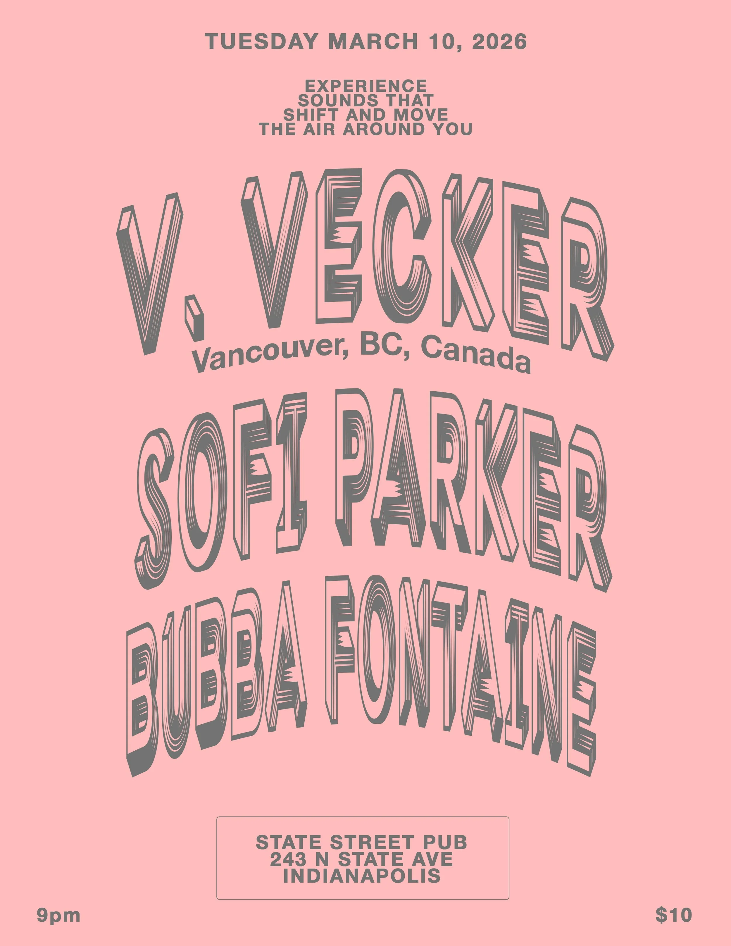 V. Vecker (Vancouver, BC, Canada), Sofi Parker & more