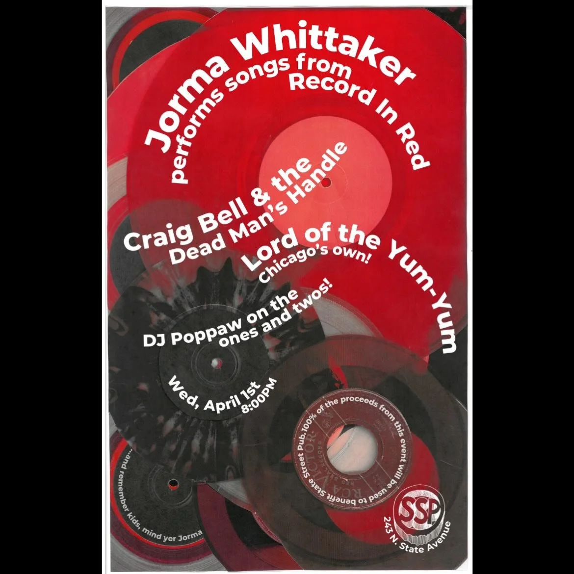 Jorma Whittaker (performing Marmoset's 'Record in Red' / Craig Bell & the Dead Man's Handle / Lord of the Yum-Yum / DJ Poppaw