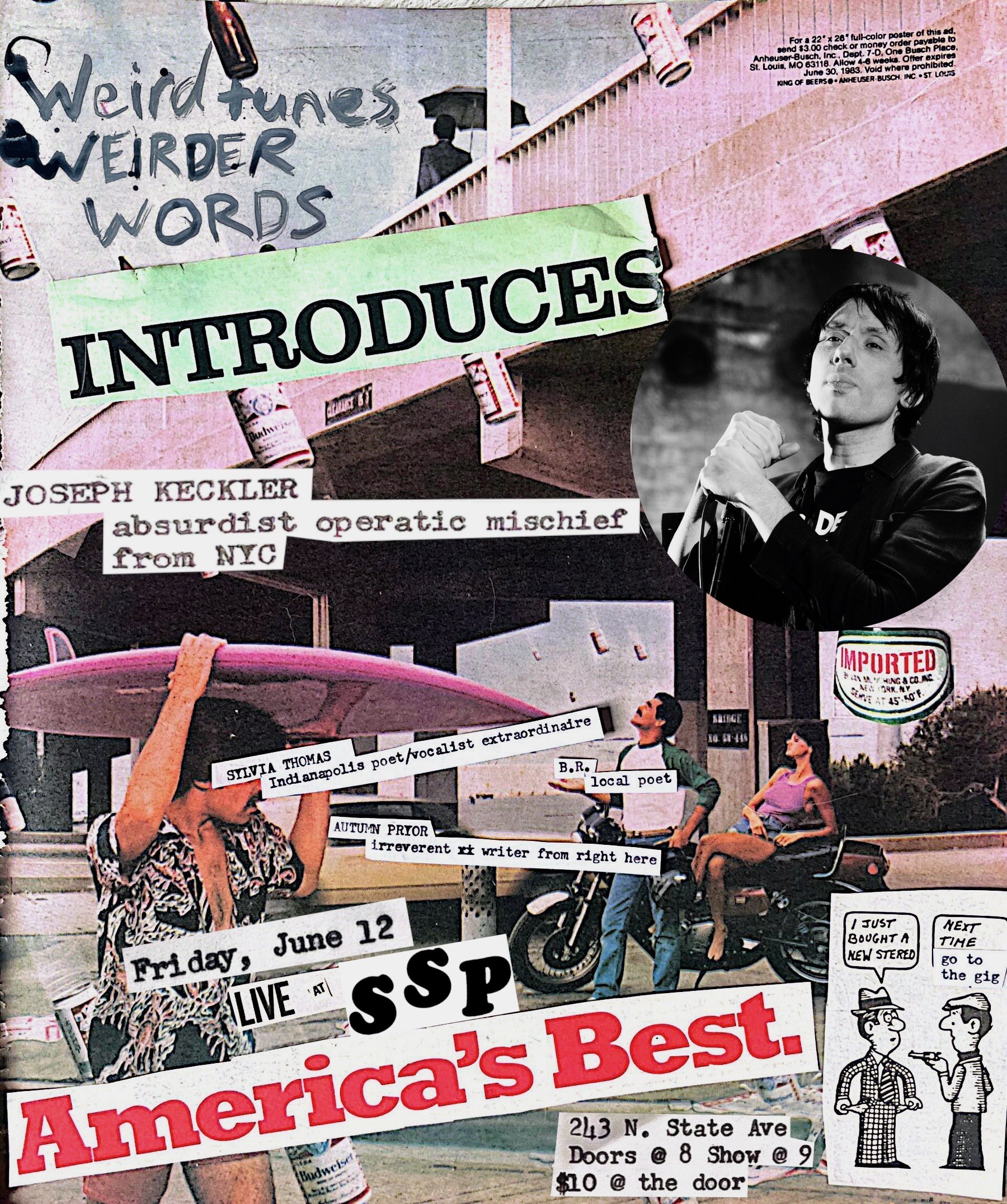 WEIRD TUNES, WEIRDER WORDS FEATURING: JOSEPH KECKLER (NYC) / SYLVIA THOMAS / B.R. / AUTUMN PRYOR