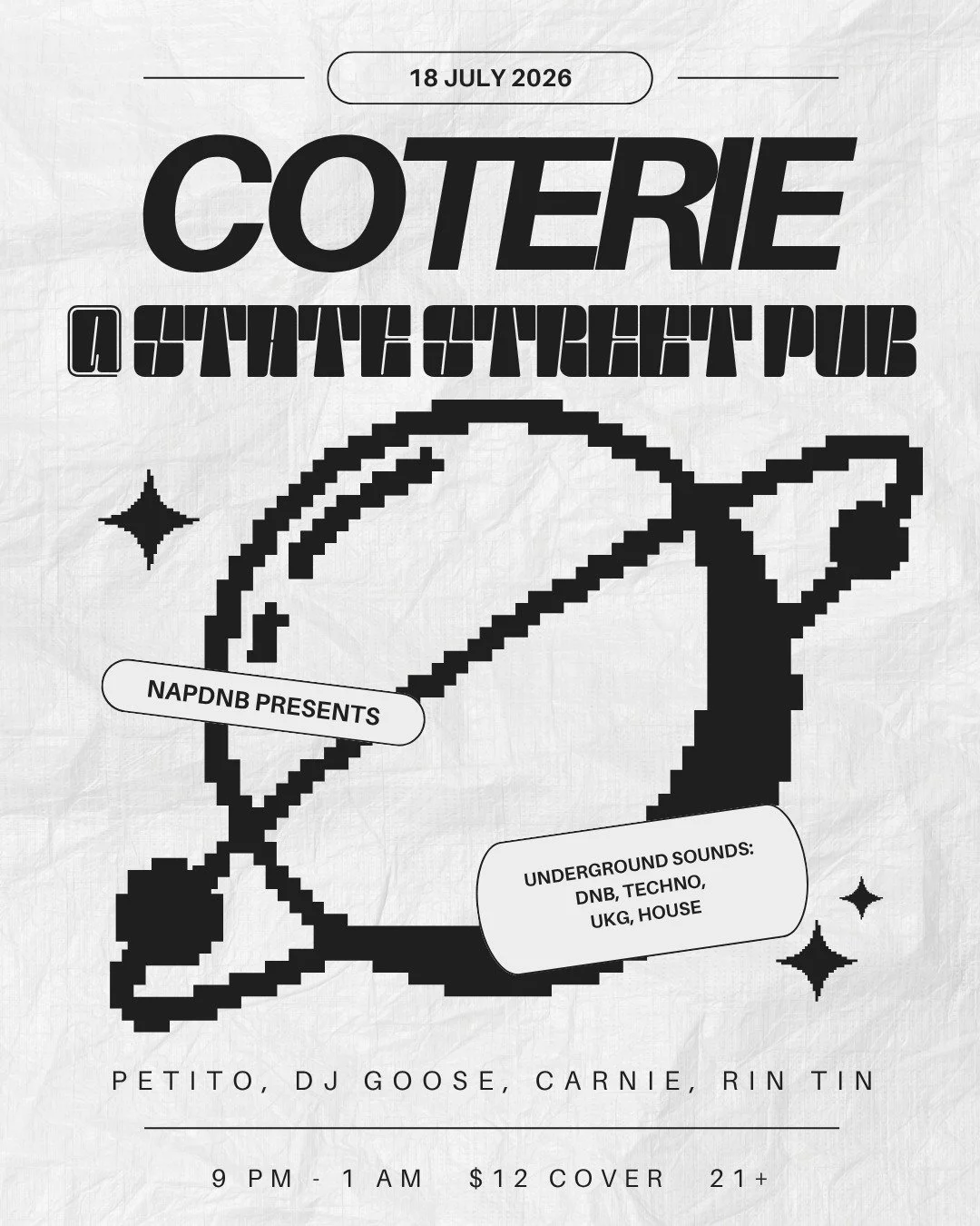 NAP DNB presents COTERIE feat. PETITO / DJ GOOSE / CARNIE / RIN TIN