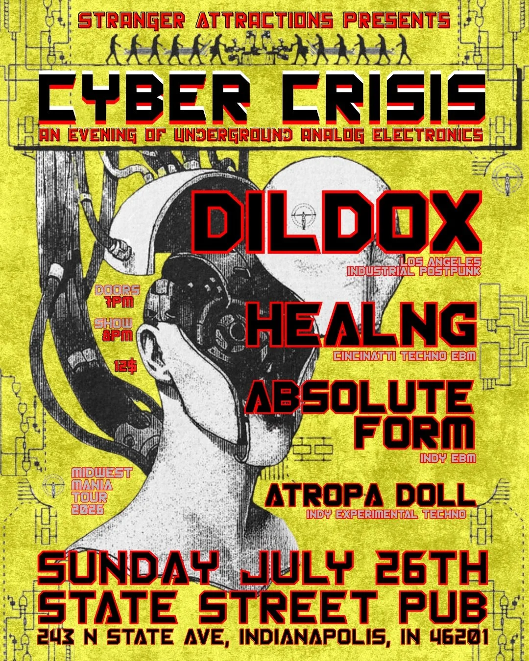 Stranger Attractions presents DILDOX (LA, CA) / HEALNG (Cincinnati, OH) / ABSOLUTE FORM / ATROPA DOLL