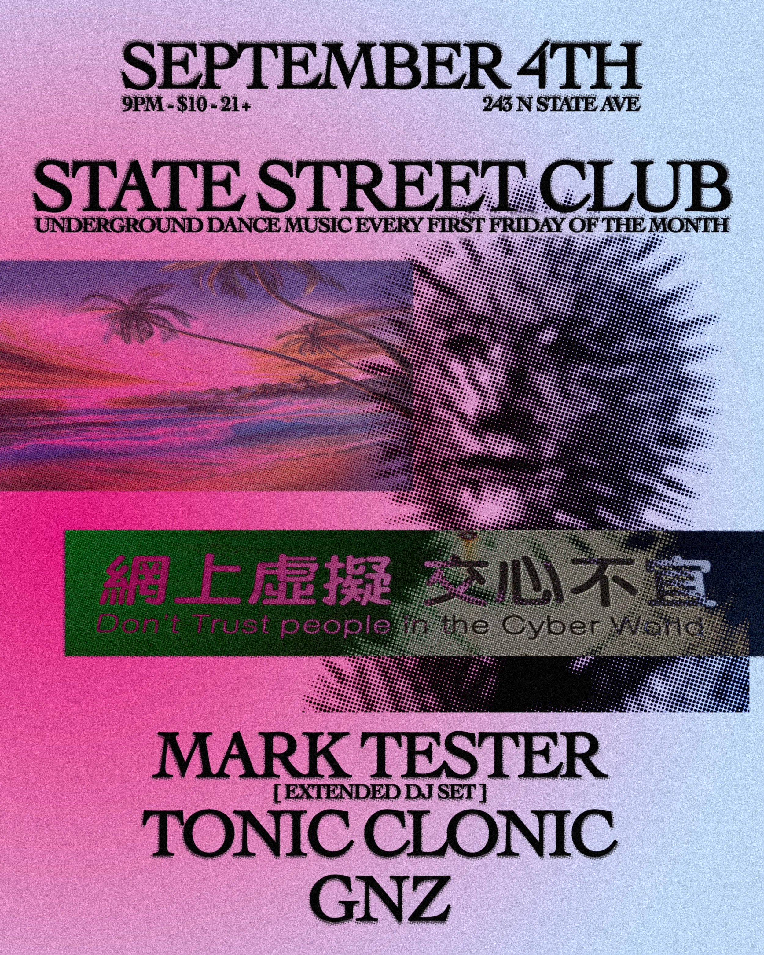 STATE STREET CLUB featuring MARK TESTER (extended DJ set) / TONIC CLONIC / GNZ