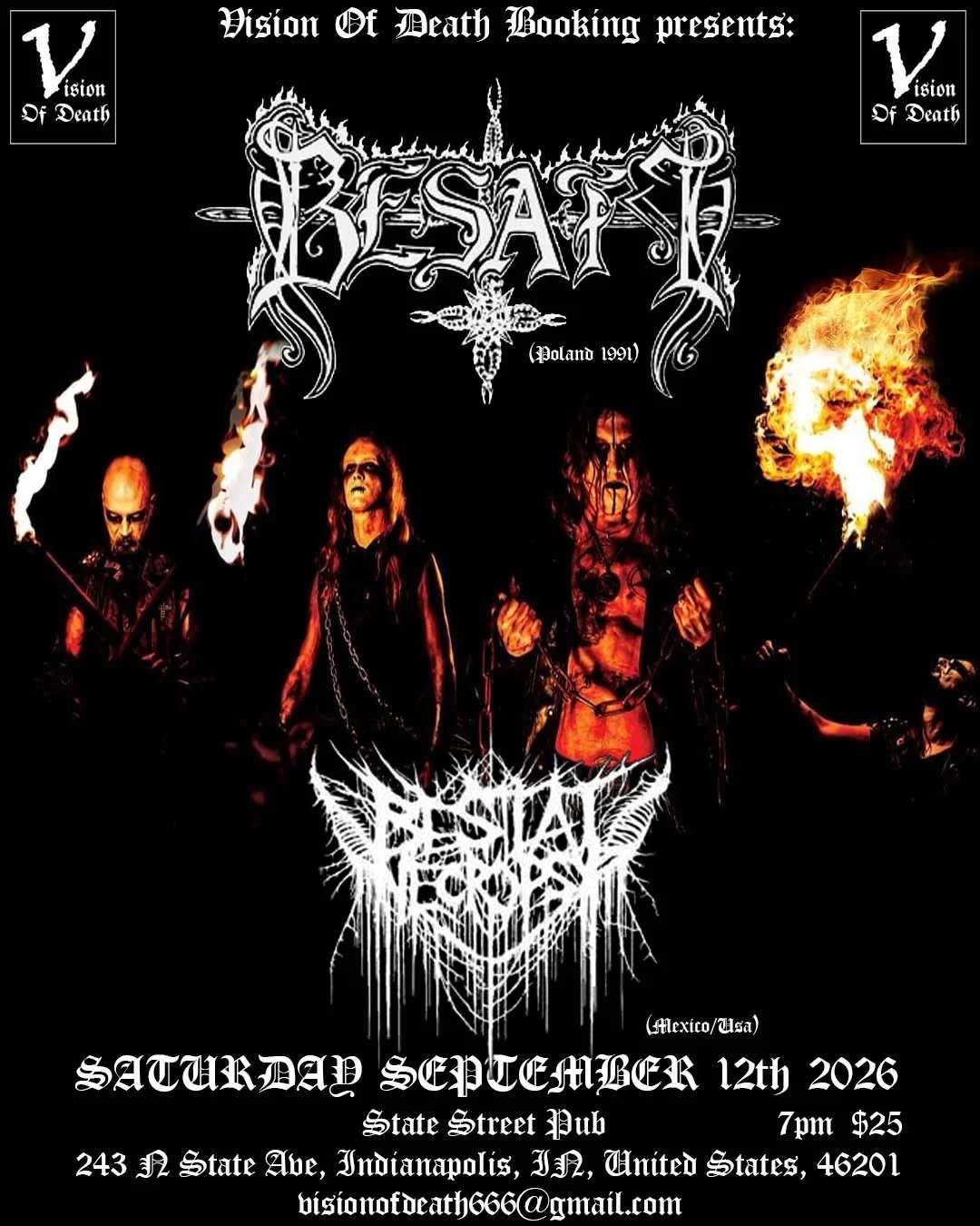 Stranger Attractions presents BESATT (Poland) / BESTIAL NECROPSY (Mexico / USA) & more