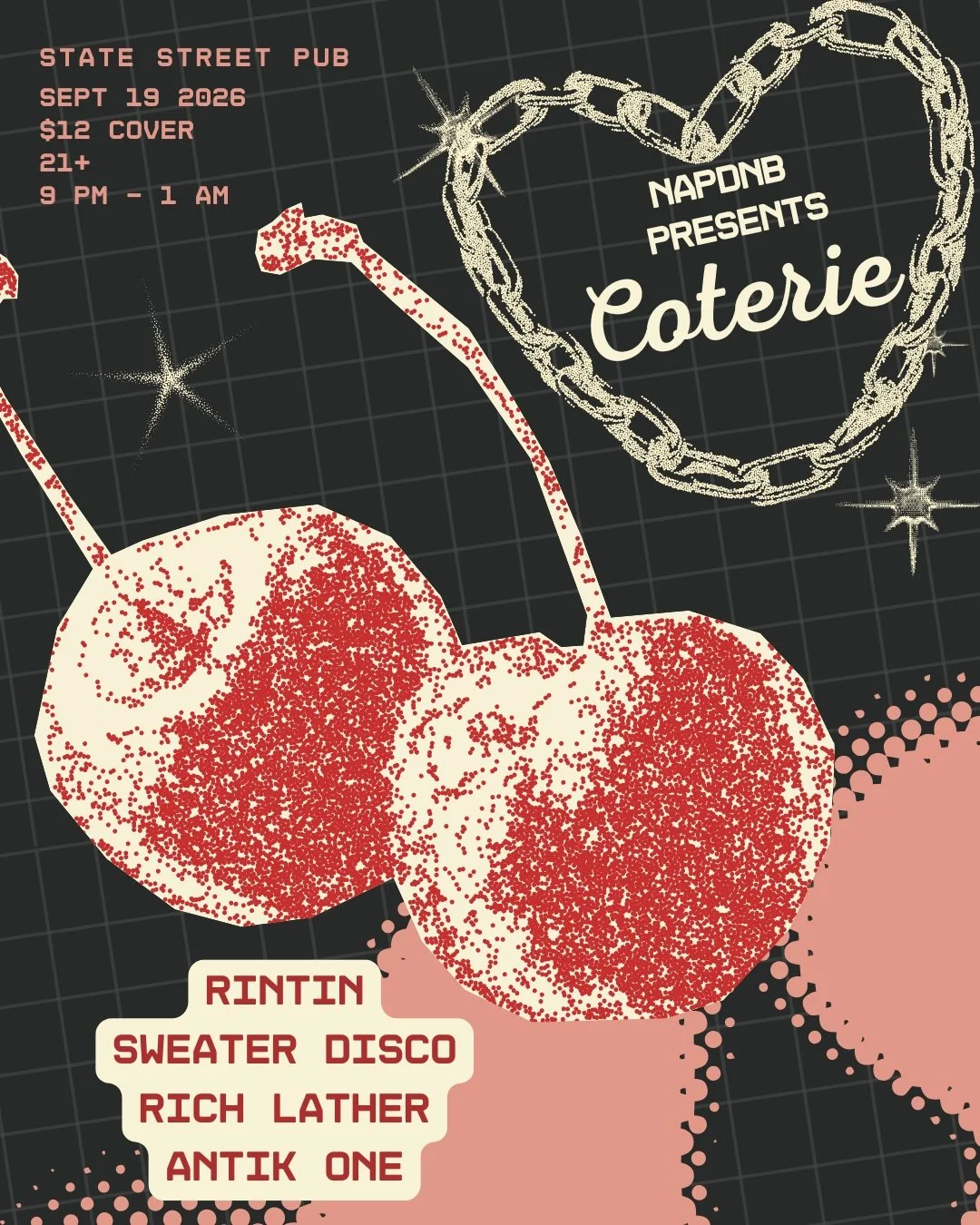 NAP DNB presents COTERIE featuring RINTIN / SWEATER DISCO / RICH LATHER / ANTIK ONE
