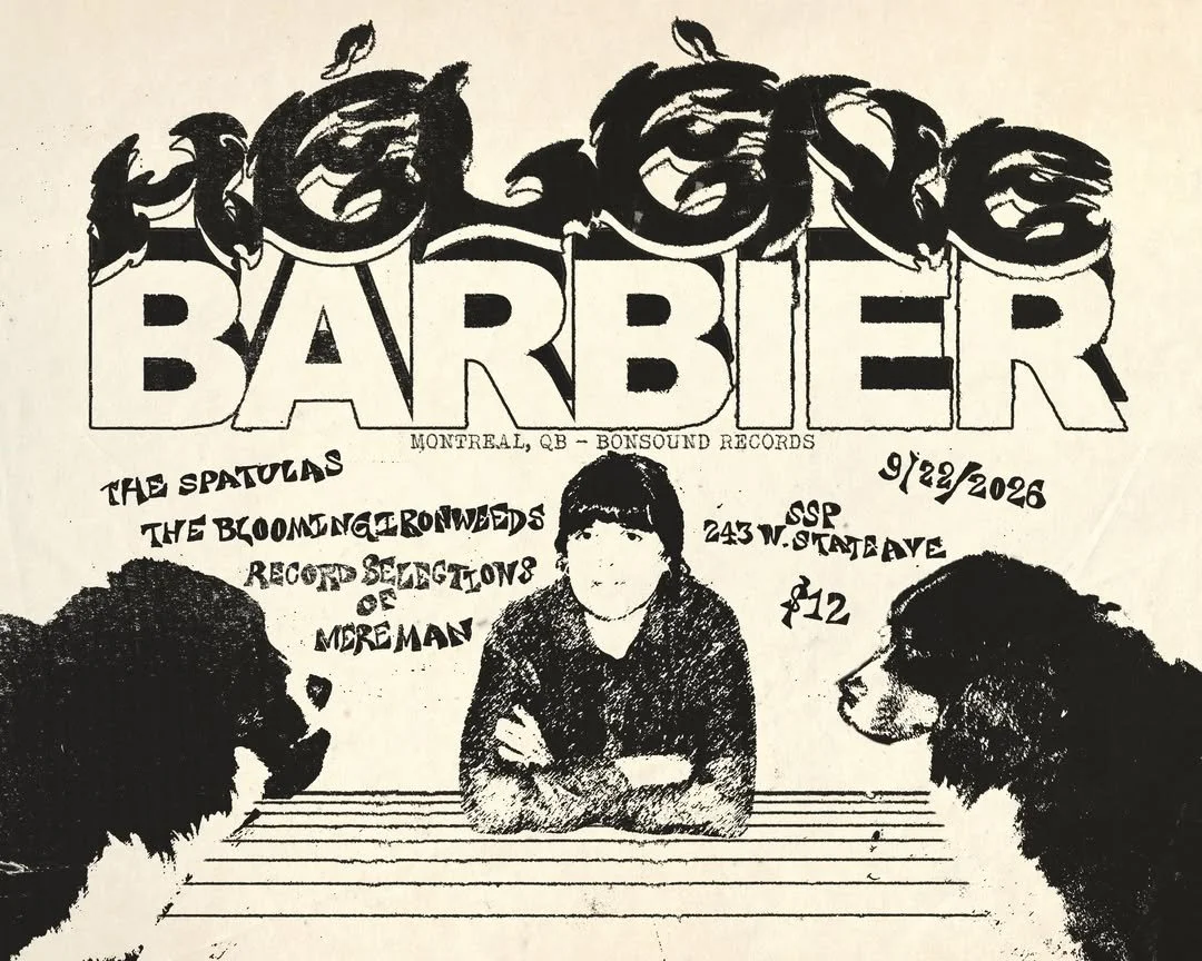 HELENE BARBIER (Montreal, QB) / THE SPATULAS (Bloomington, IN) / THE BLOOMING IRONWEEDS (Bloomington, IN) / Record Selections of Mere Man