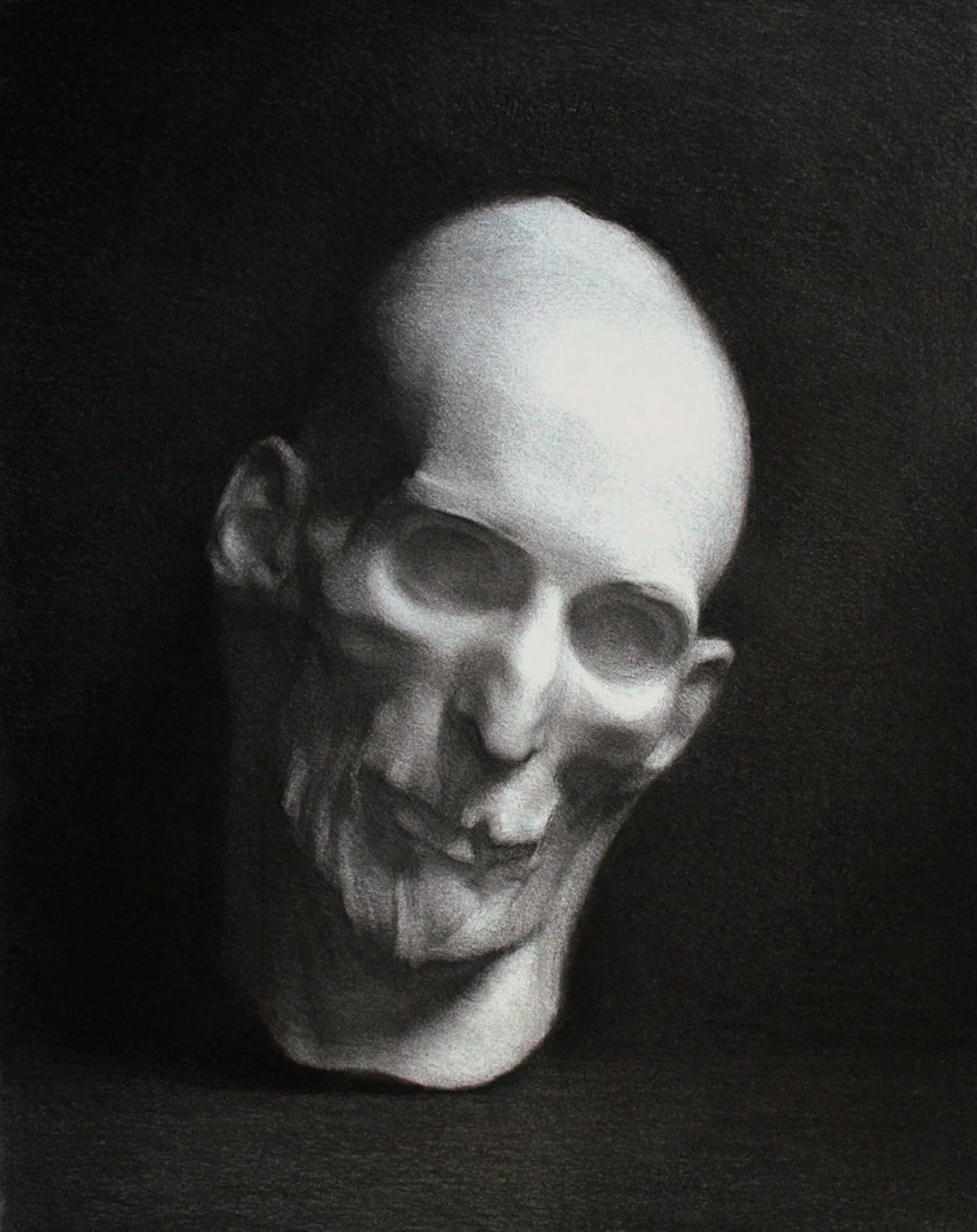 'Death Mask of Gericault' - Charcoal on Paper - 2021