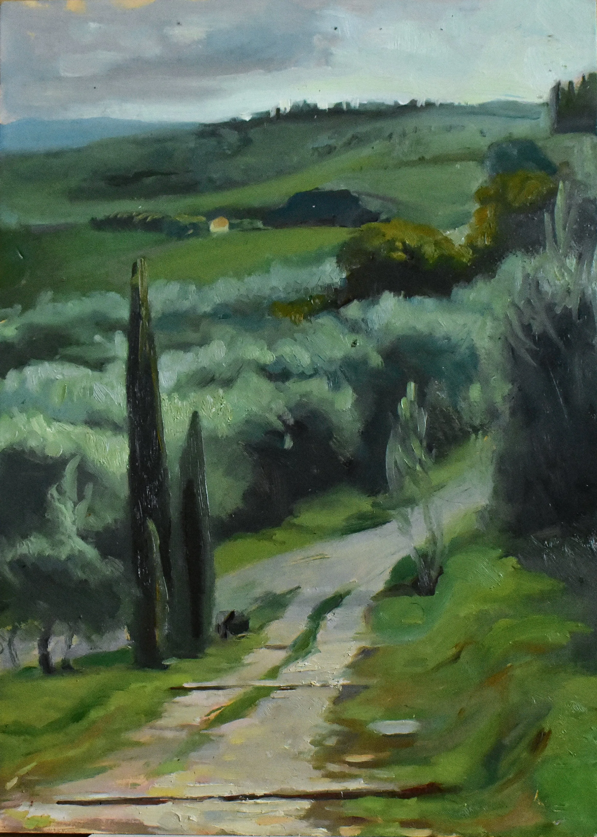 'Road to Daniela's House' - 30 x 40cm - Oil on Panel - 2024