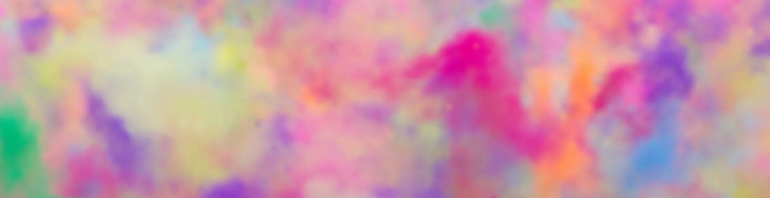 Abstract colorful background with pastel shades of pink, purple, yellow, orange, green, and blue blending together.