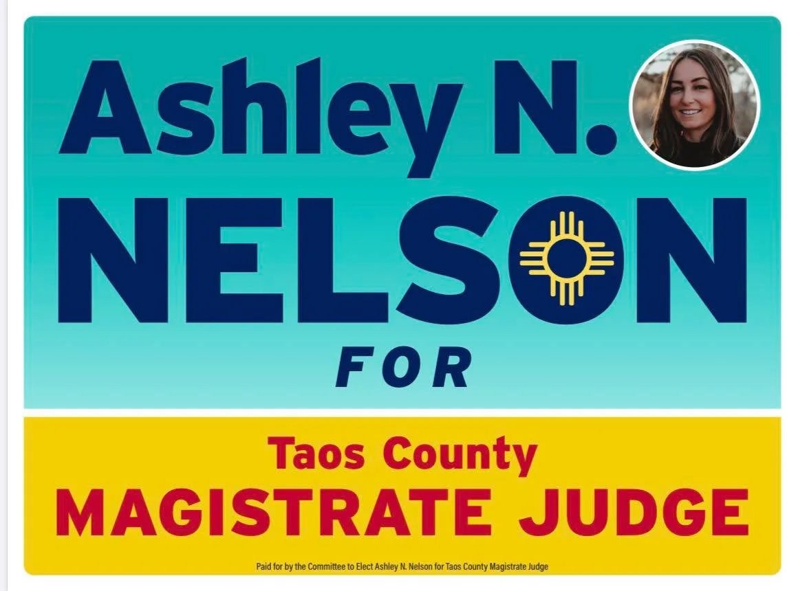 Yard signs are going up this week! DM us or email the team at info@nelsonfortaos.com if you would like one. Thanks for the tremendous support Taos County 🙏🏼