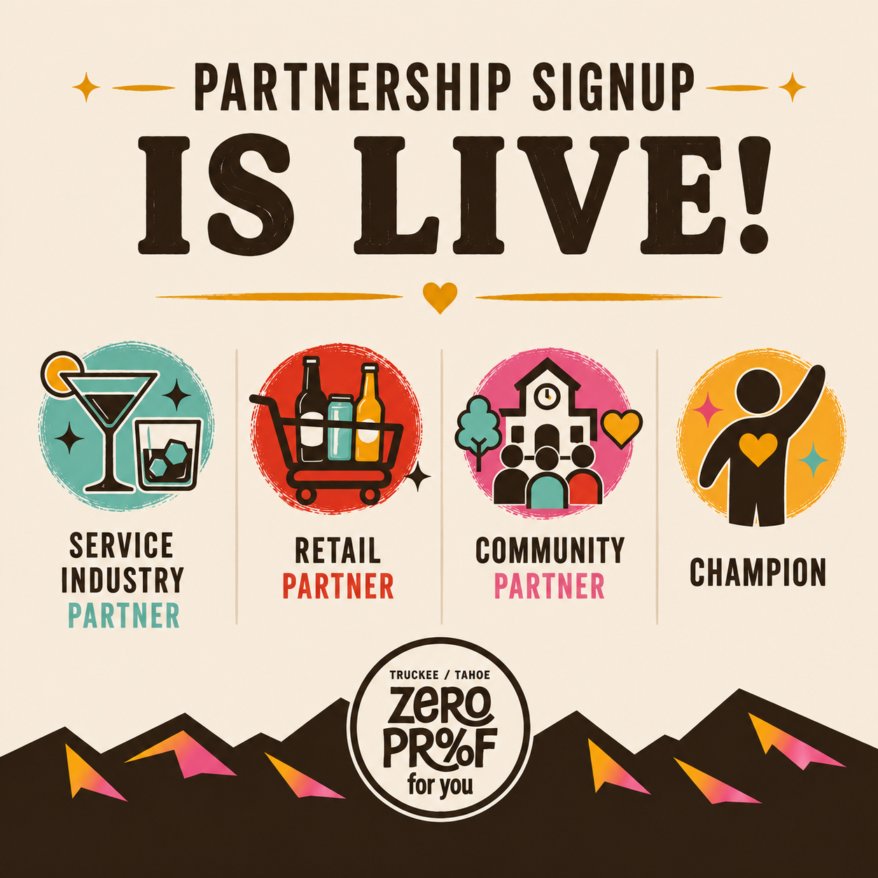Partnership signup is Now Open!