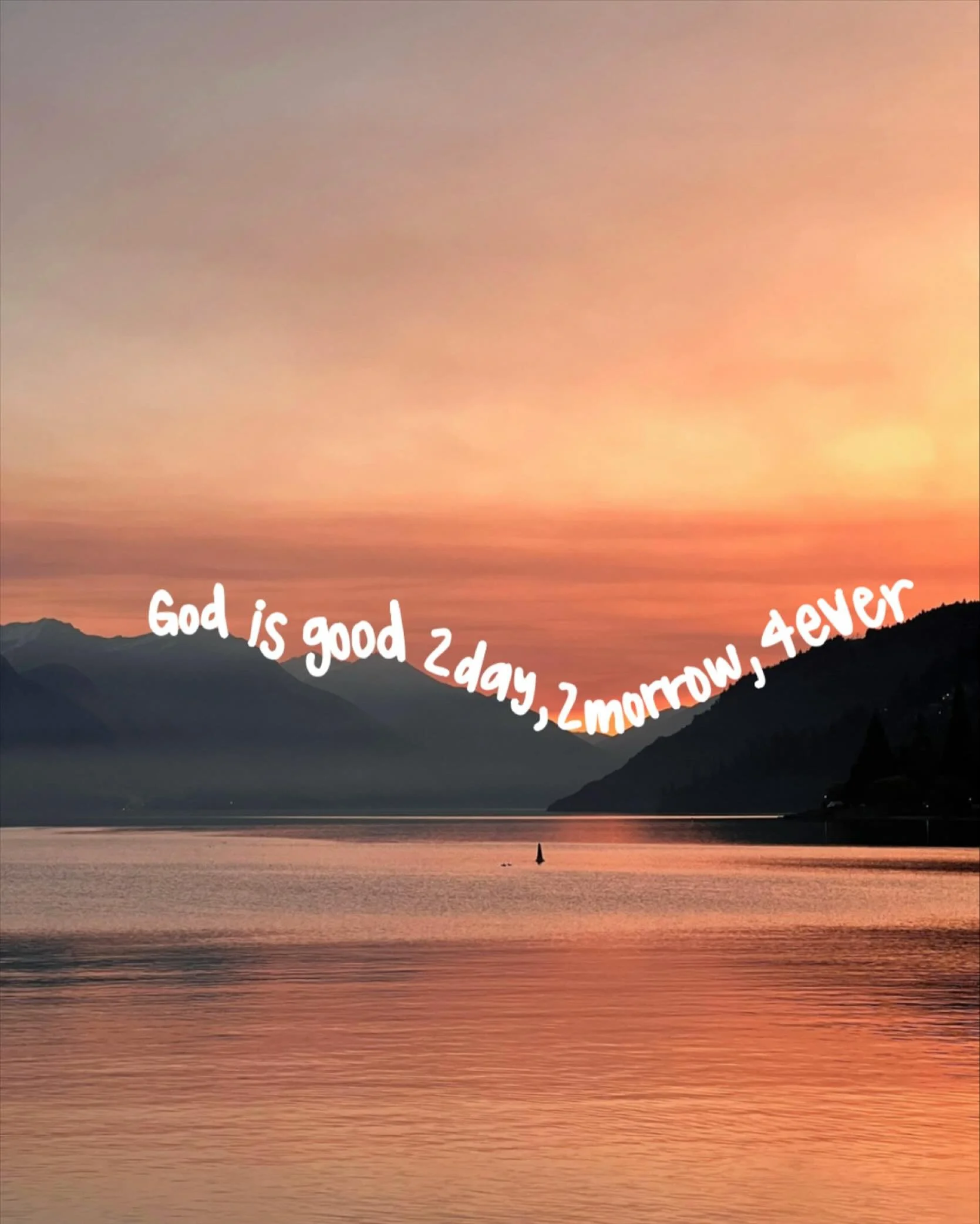 When we say he is 224 we mean God is the same 2day, 2morrow, 4ever.
He is good all the time. He will never change. He will listen, and wait, and love now and for forever because that&rsquo;s who he is and that&rsquo;s what he does. He is a God that i