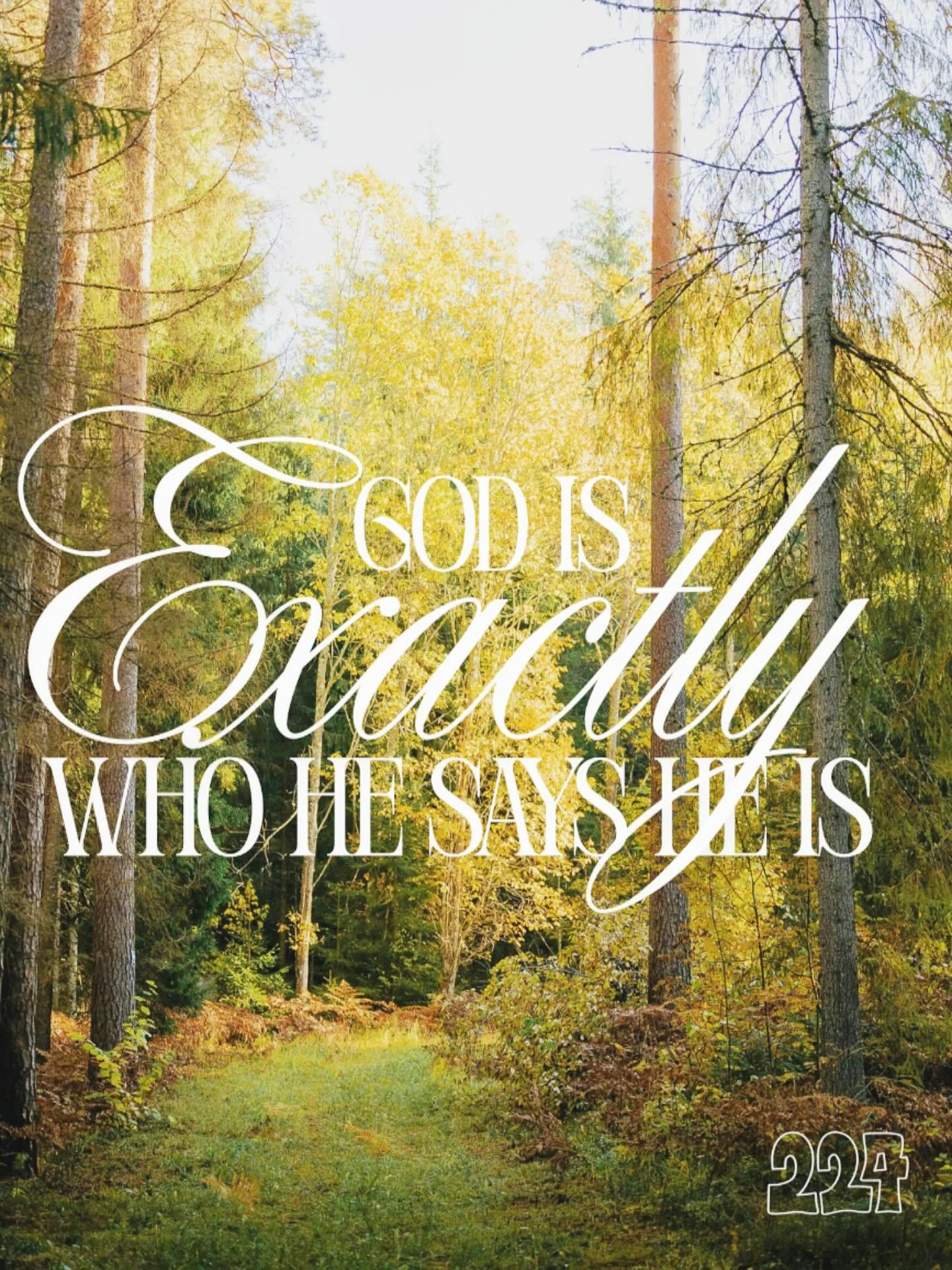 A father of promises, a father of blessings, of mercy, of peace, of hope. Your father. He is who he says he is. 2day, 2morrow, and 4ever.