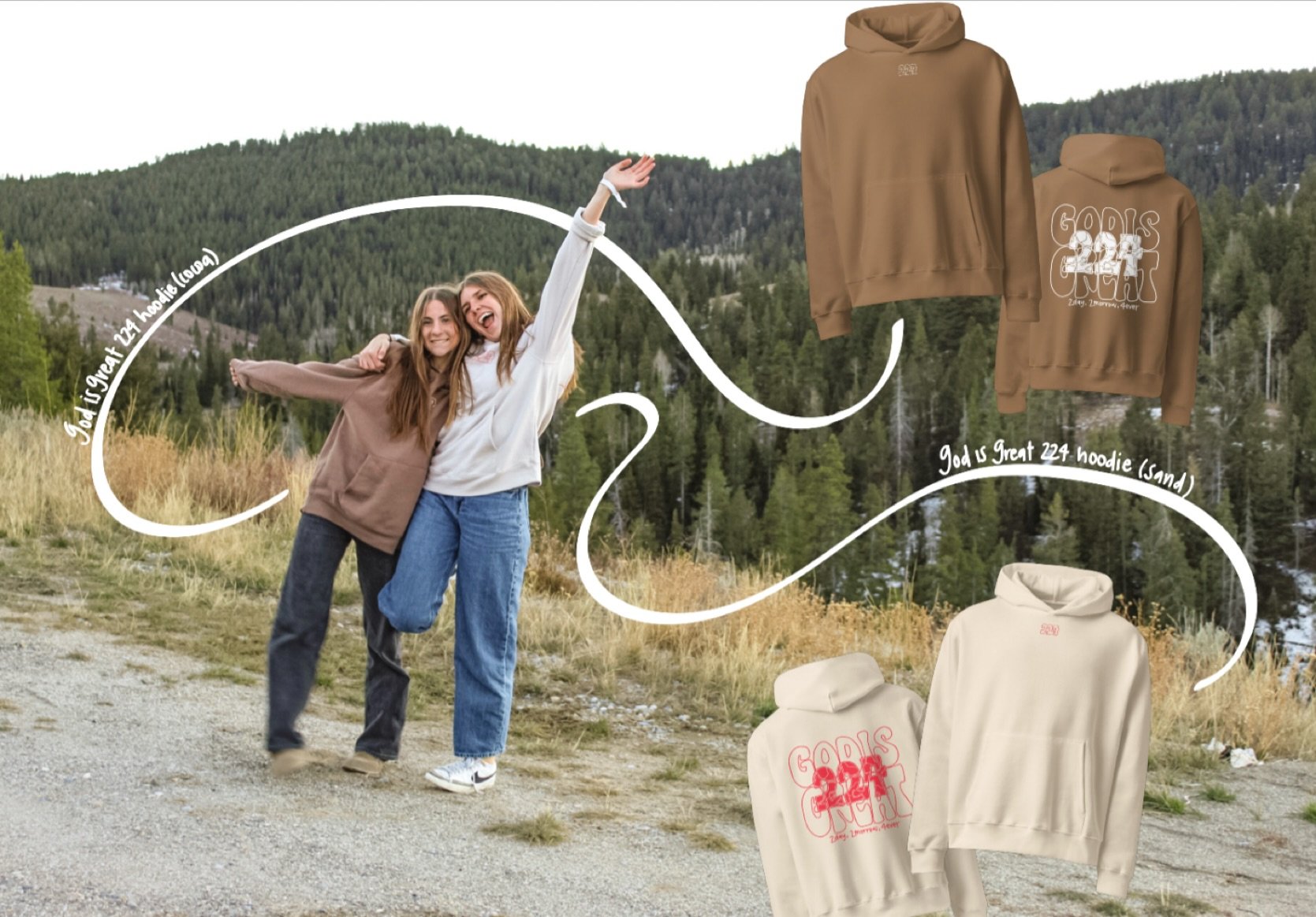 The God is Great collection is live on our website!
To us, God is Great means He is always as good as He says He is. His goodness doesn&rsquo;t change and his presence will never leave because he is an UNCHANGING God. One who is the same 2day, 2morro