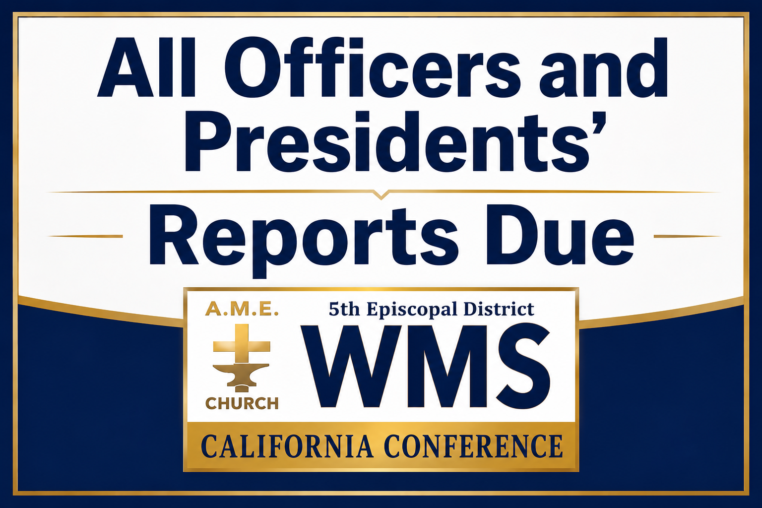 Annual Reports Due 