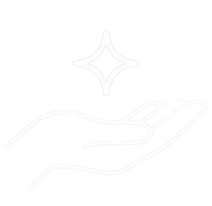 Trauma-informed icon: hand holding a star